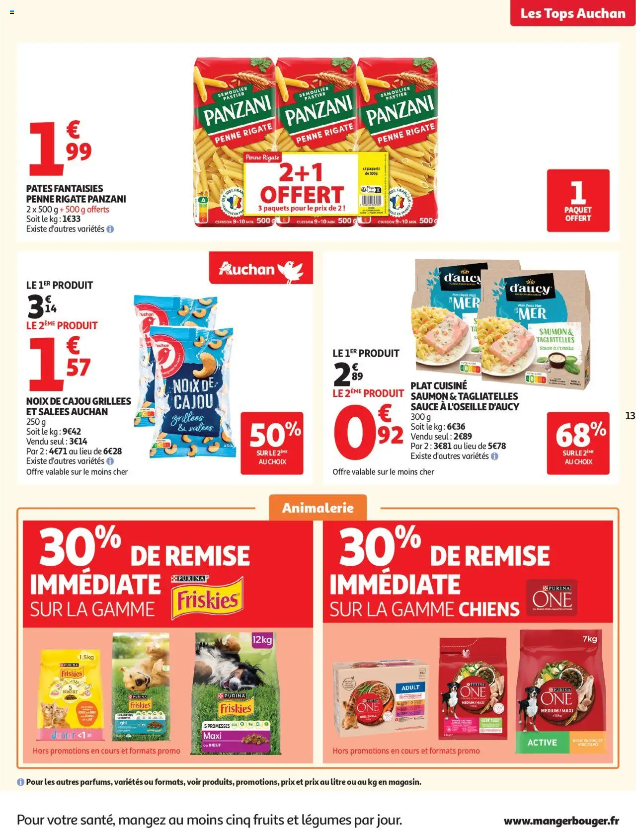 {H1} | Page: 13 | Produits: Noix de cajou, Riz, Pâtes, Saumon