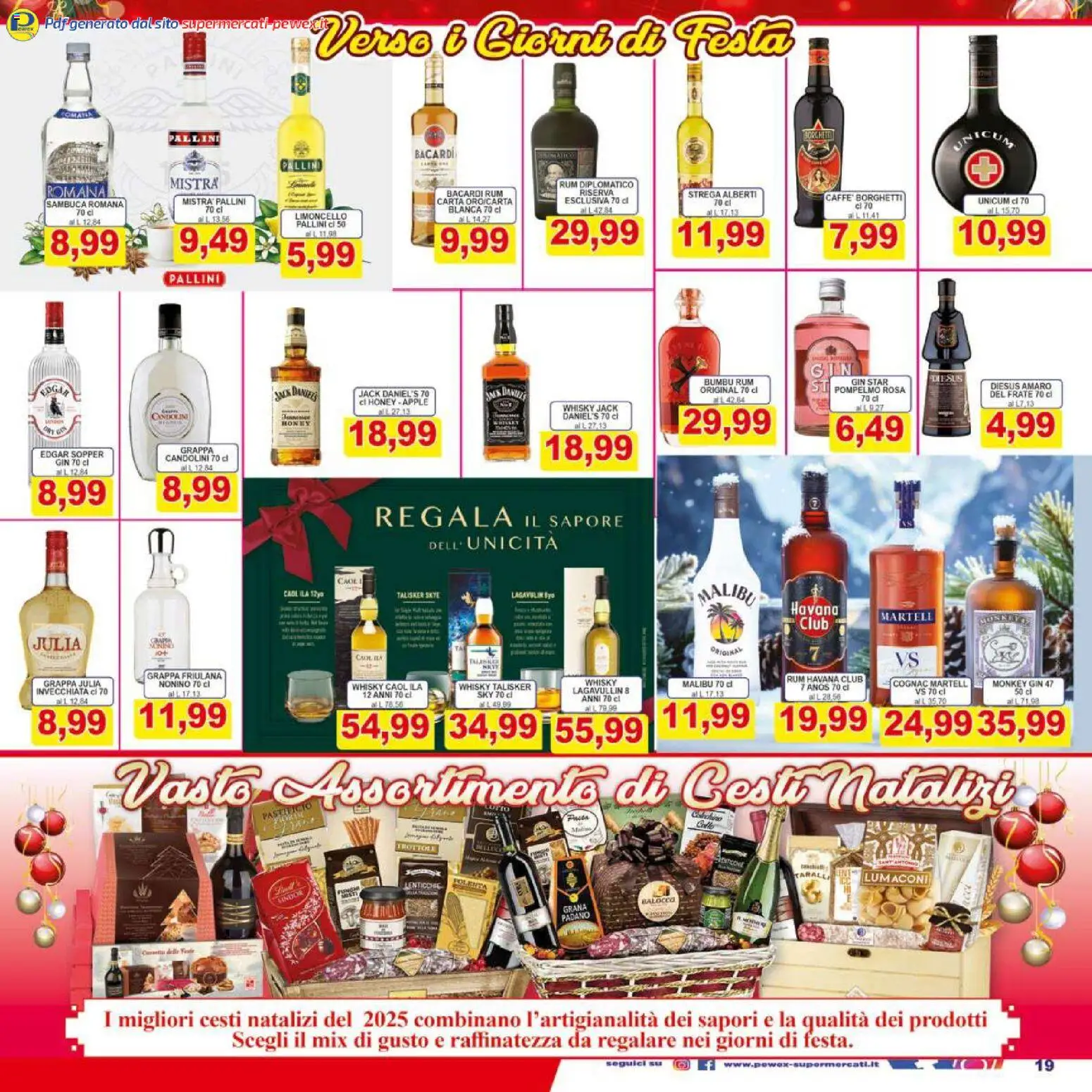 Volantino Pewex del 06.12.2025 | Pagina: 19 | Prodotti: Gin, Whisky, Pompelmo, Rum