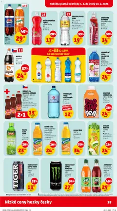 Náhled letáku Penny Market leták - Čtvrtečník od 04.02.2026 | Strana: 18 | Produkty: Pepsi, Mirinda, Kofola, River tonic