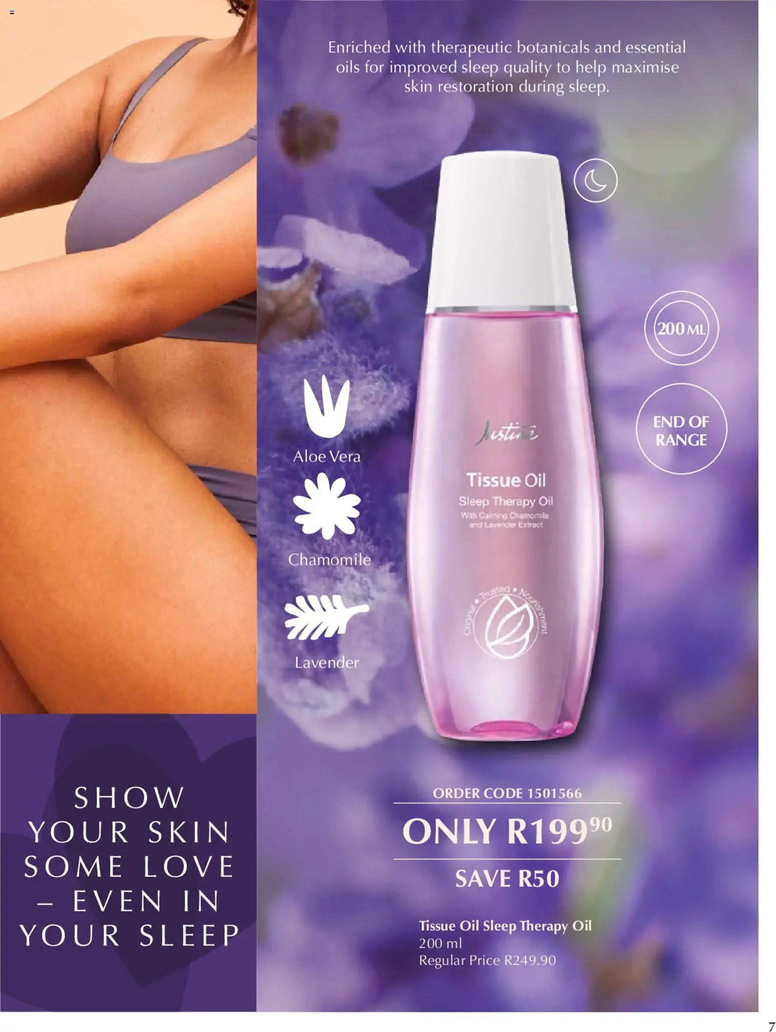 New Justine catalogue – valid from 20.02.2026 | Page: 7 | Products: Tissue oil, Oil