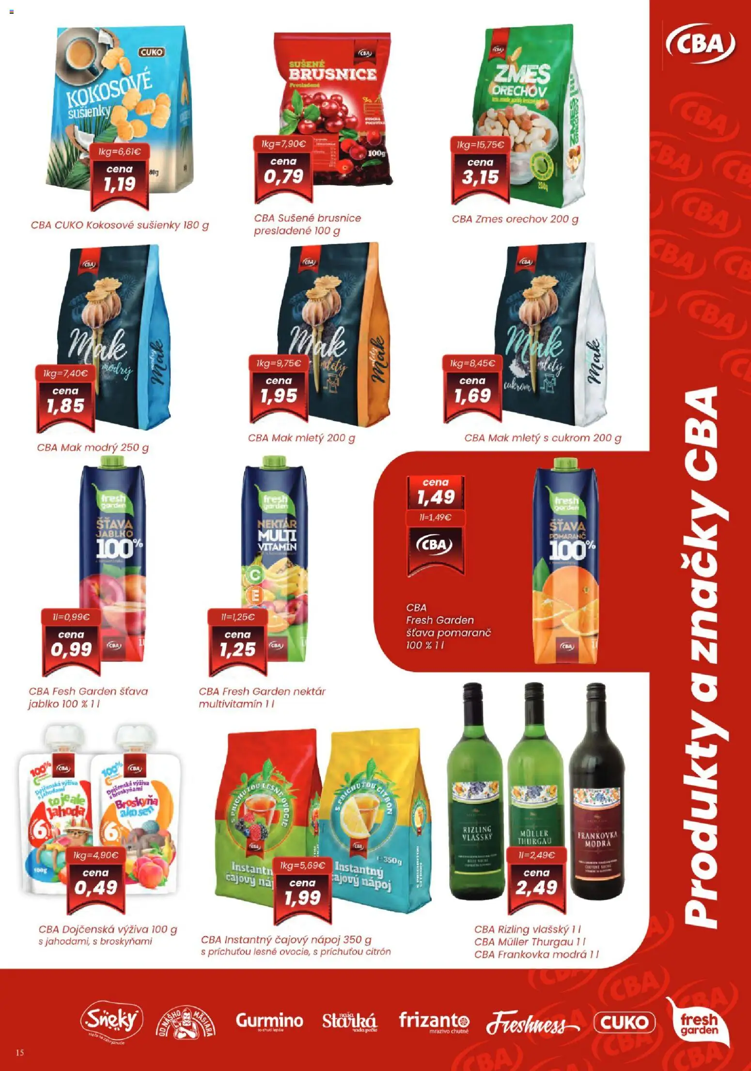 Nové Sintra akcie – leták je platný od 15.12.2025 | Strana: 15 | Produkty: Mak, Ovocie