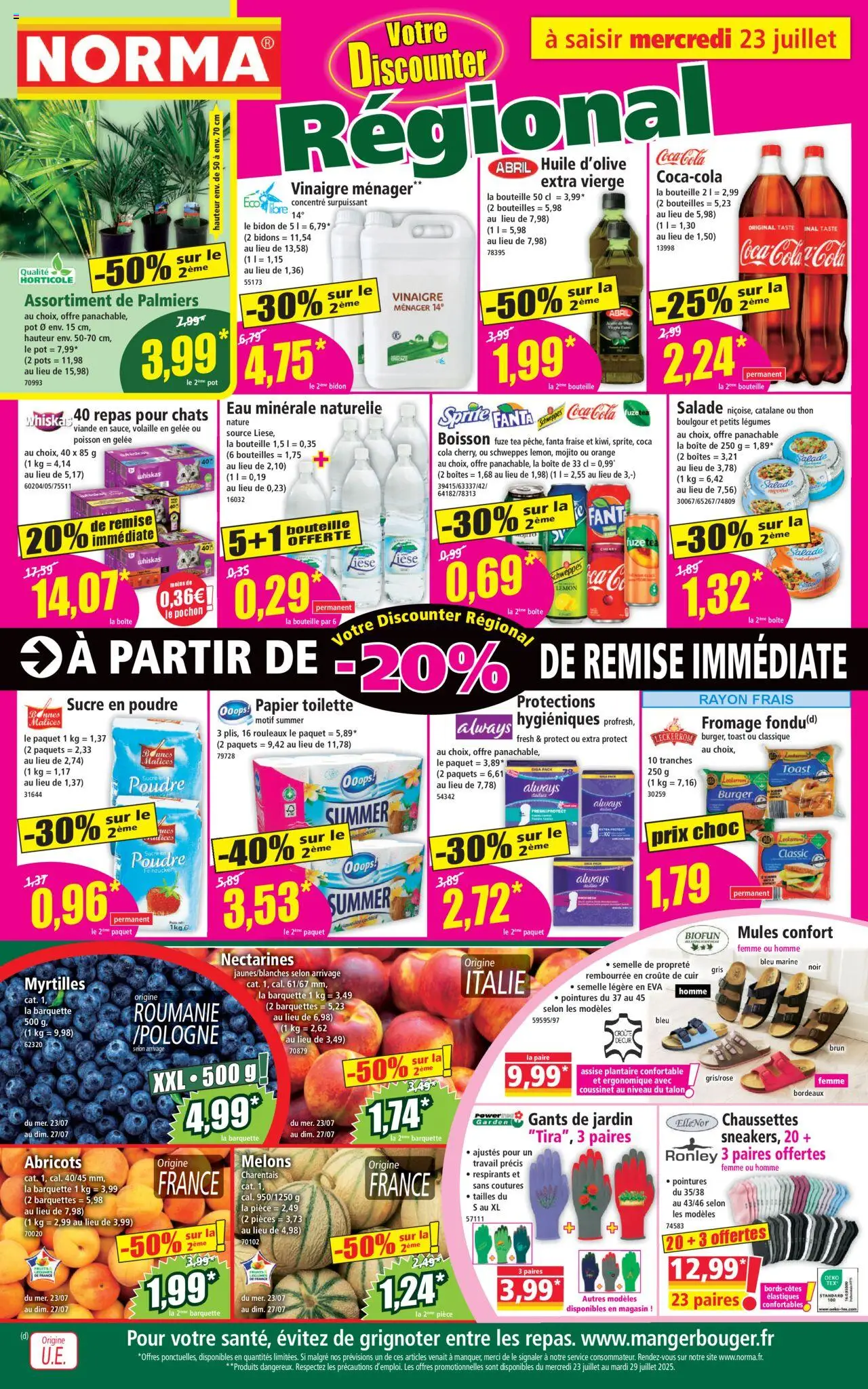  | Page: 1 | Produits: Fraise, Orange, Abricots, Huile