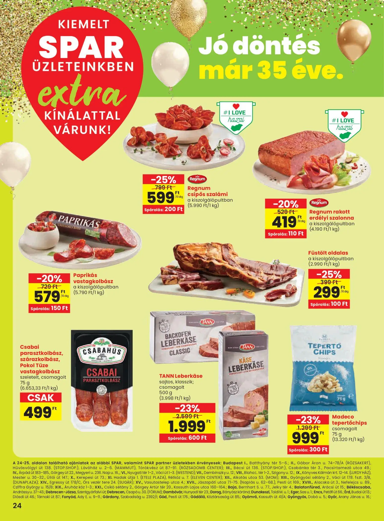 Spar akciós ujság - amely érvényes a következő dátumtól: 26.03.2026 | Oldal: 5 | Termékek: Chips, Füstölt oldalas, Szalámi, Szalonna