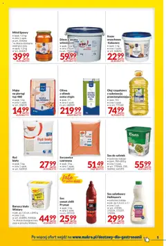 Makro Gazetka - Dostawy dla gastronomii od 22.07.2025 | Strona: 5 | Produkty: Olej rzepakowy, Miód gryczany, Krem, Sos