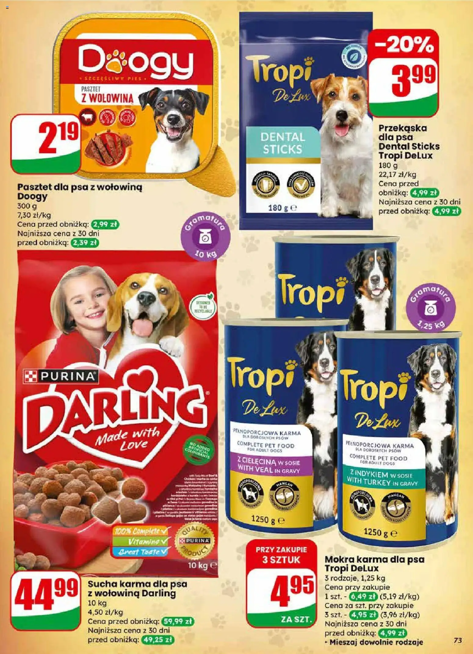 Dino Gazetka od 10.12.2025 | Strona: 73 | Produkty: Karma dla psa, Sucha karma dla psa, Wołowina