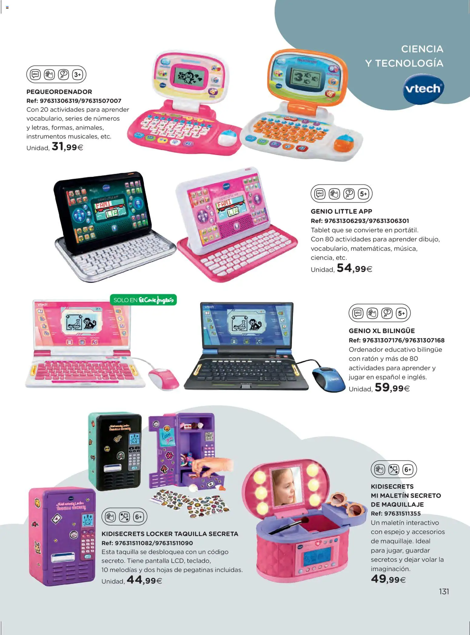 El Corte Inglés ofertas │ válido desde el 27.10.2025 | Página: 131 | Productos: Maquillaje, Tablet, Ordenador, Espejo