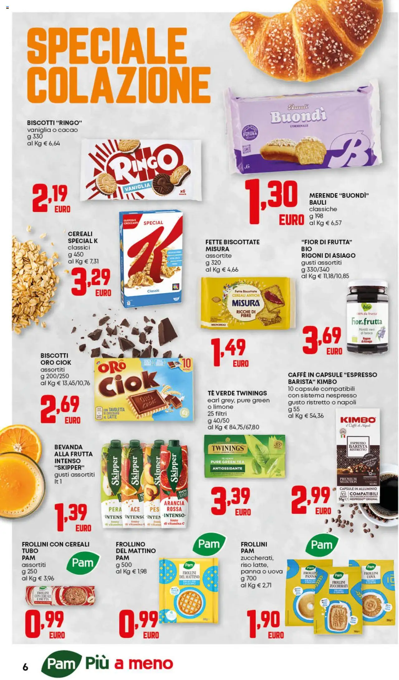 Volantino PAM del 11.09.2025 | Pagina: 6 | Prodotti: Uova, Panna, Biscotti, Caffe in capsule