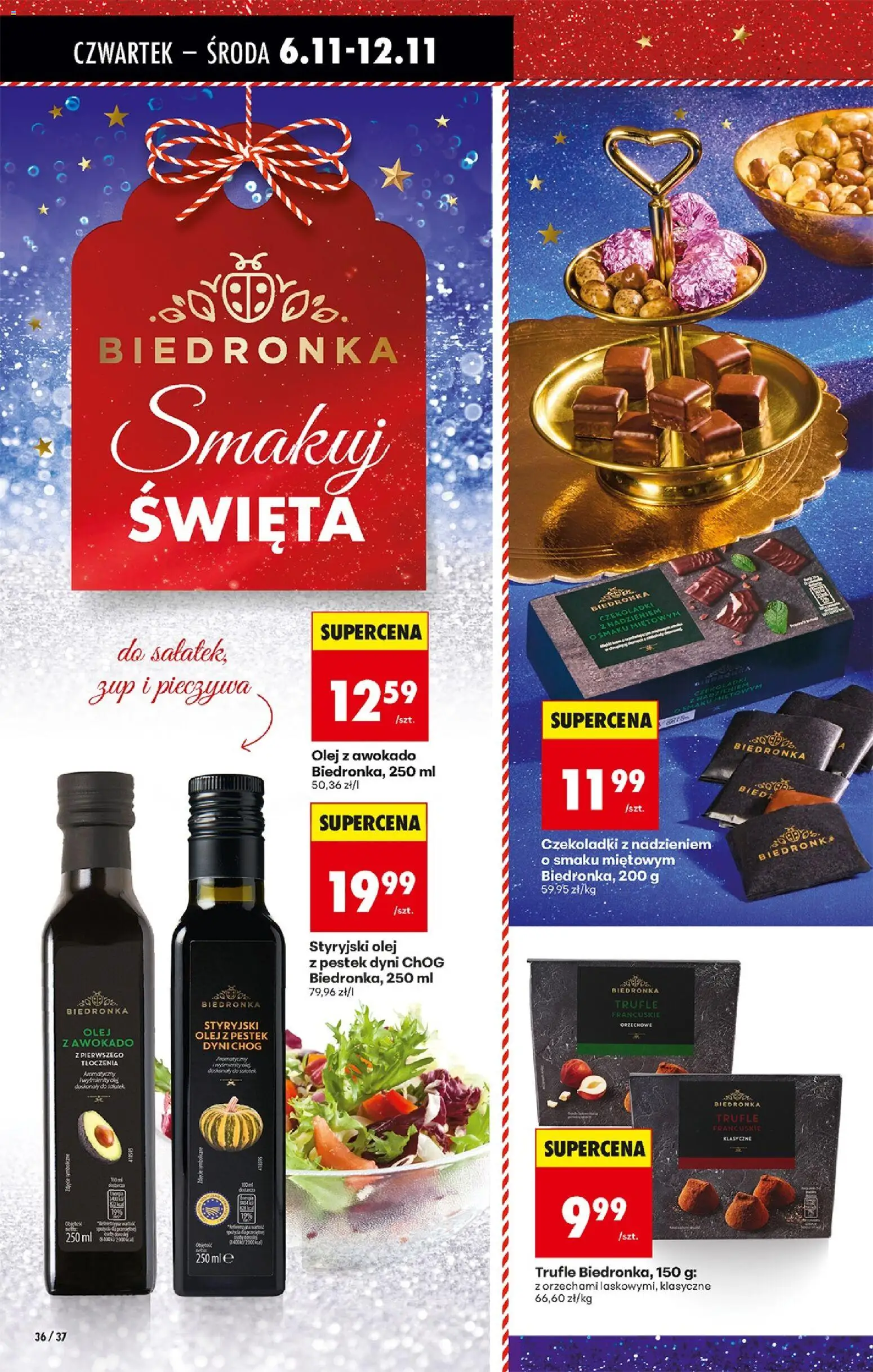 Biedronka gazetka - Oferta w tym tygodniu od 06.11.2025 | Strona: 48 | Produkty: Czekoladki, Olej, Olej z pestek dyni, Awokado