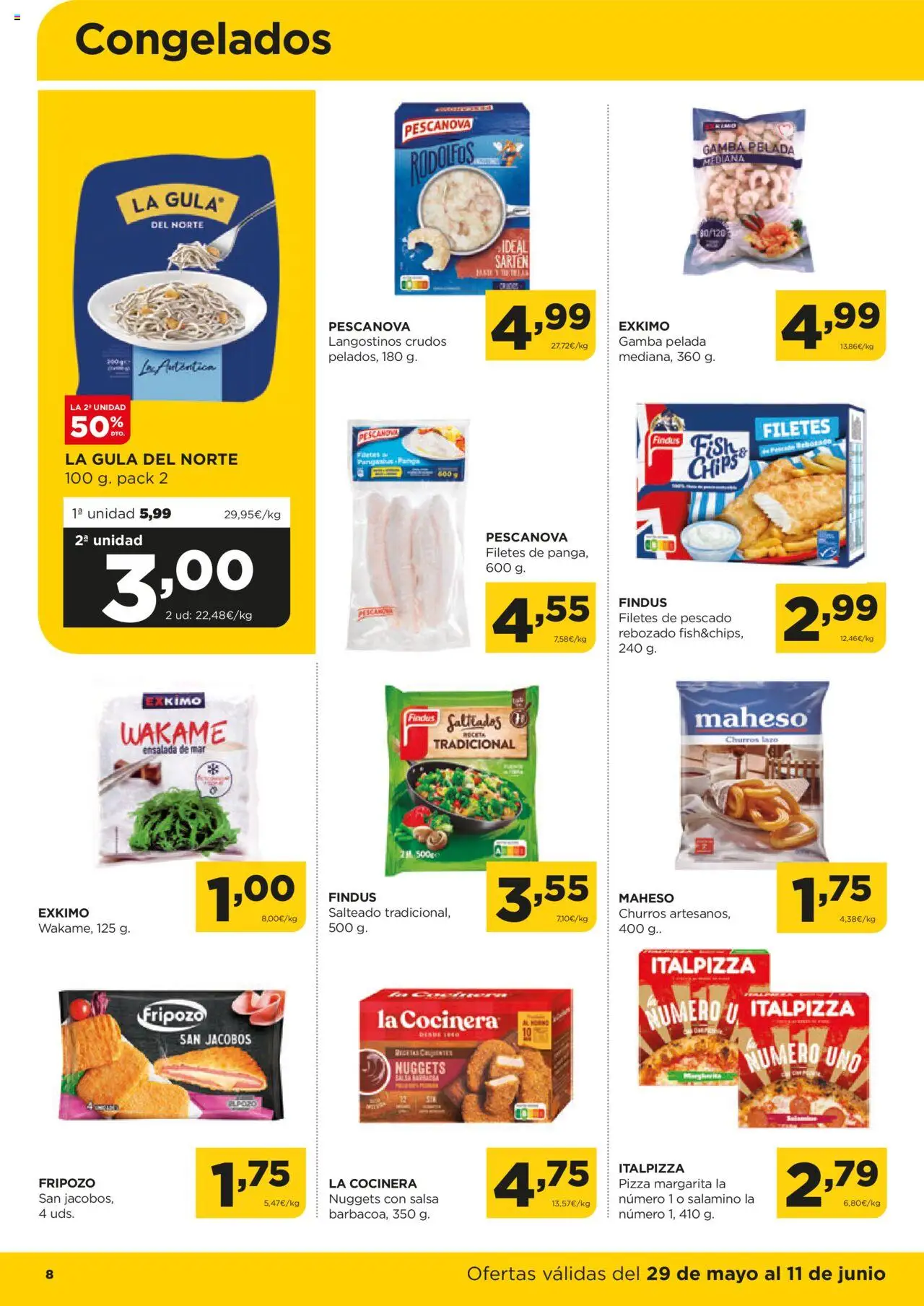 Alimerka folleto Castilla y León │ válido desde el 29.05.2025 | Página: 8 | Productos: Ensalada, Barbacoa, Gamba, Nuggets