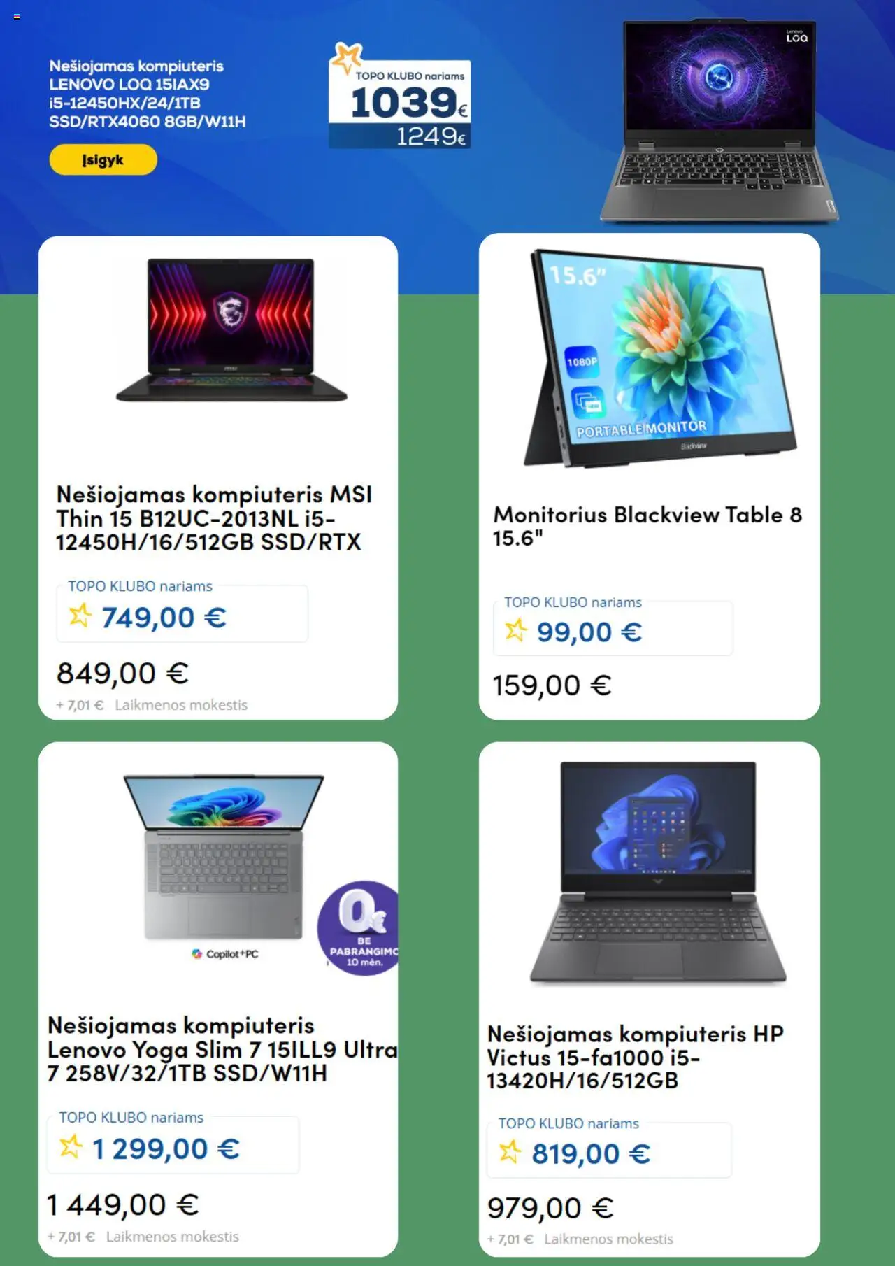 TOPOcentras leidinys│galioja nuo 12.05.2025 | Puslapis: 3 | Prekių: Nešiojamas kompiuteris, Monitorius, Kompiuteris