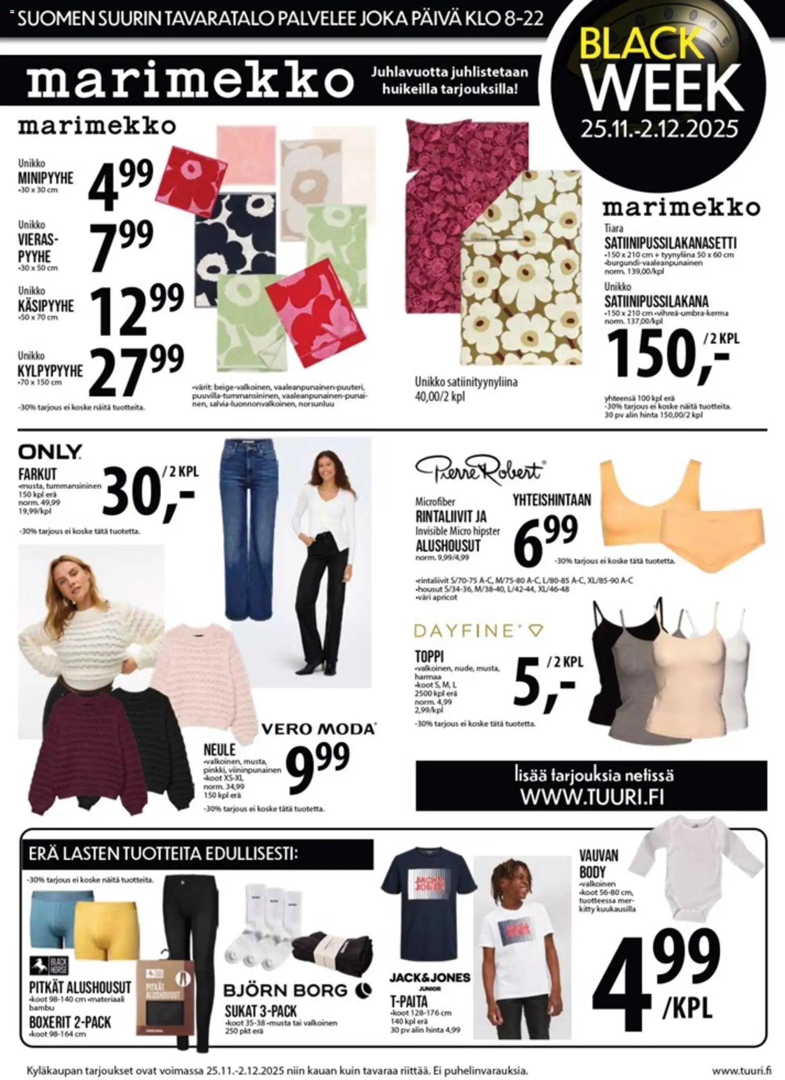 Tuuri - Black Friday – voimassa 25.11.2025 alkaen | Sivu: 10 | Tuotteet: Rintaliivit, Sukat, Alushousut, Neule