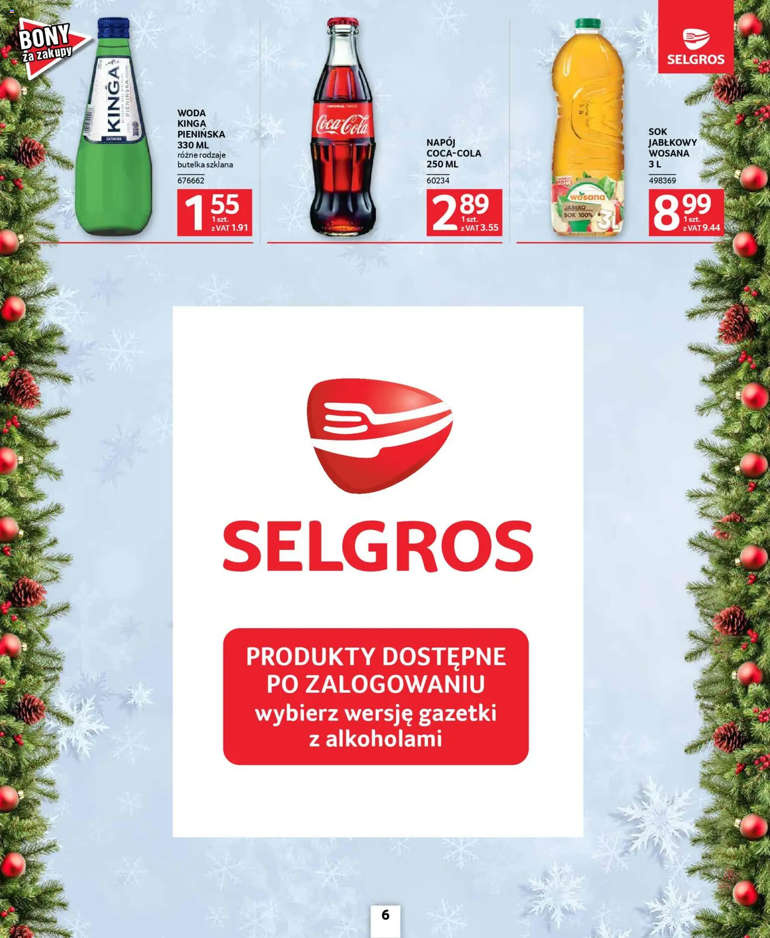 Selgros cash&carry Gazetka - Oferta dla gastronomii od 06.11.2025 | Strona: 6 | Produkty: Coca cola, Sok, Woda