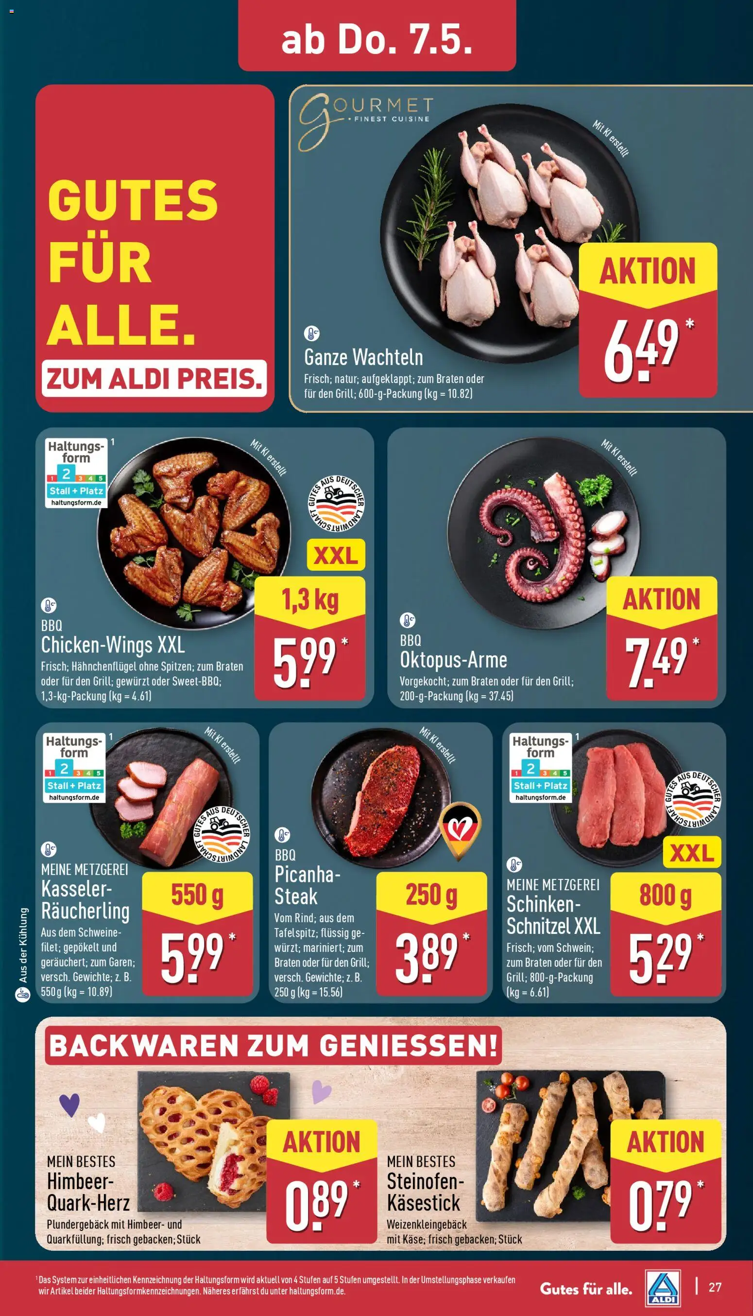 Aldi Prospekt 	 – gültig ab 04.05.2026 | Seite: 27 | Produkte: Schnitzel, Schinken, Steak