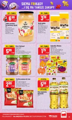 POLOmarket Gazetka od 09.07.2025 | Strona: 43 | Produkty: Wafle, Tortilla, Dżem, Jabłka