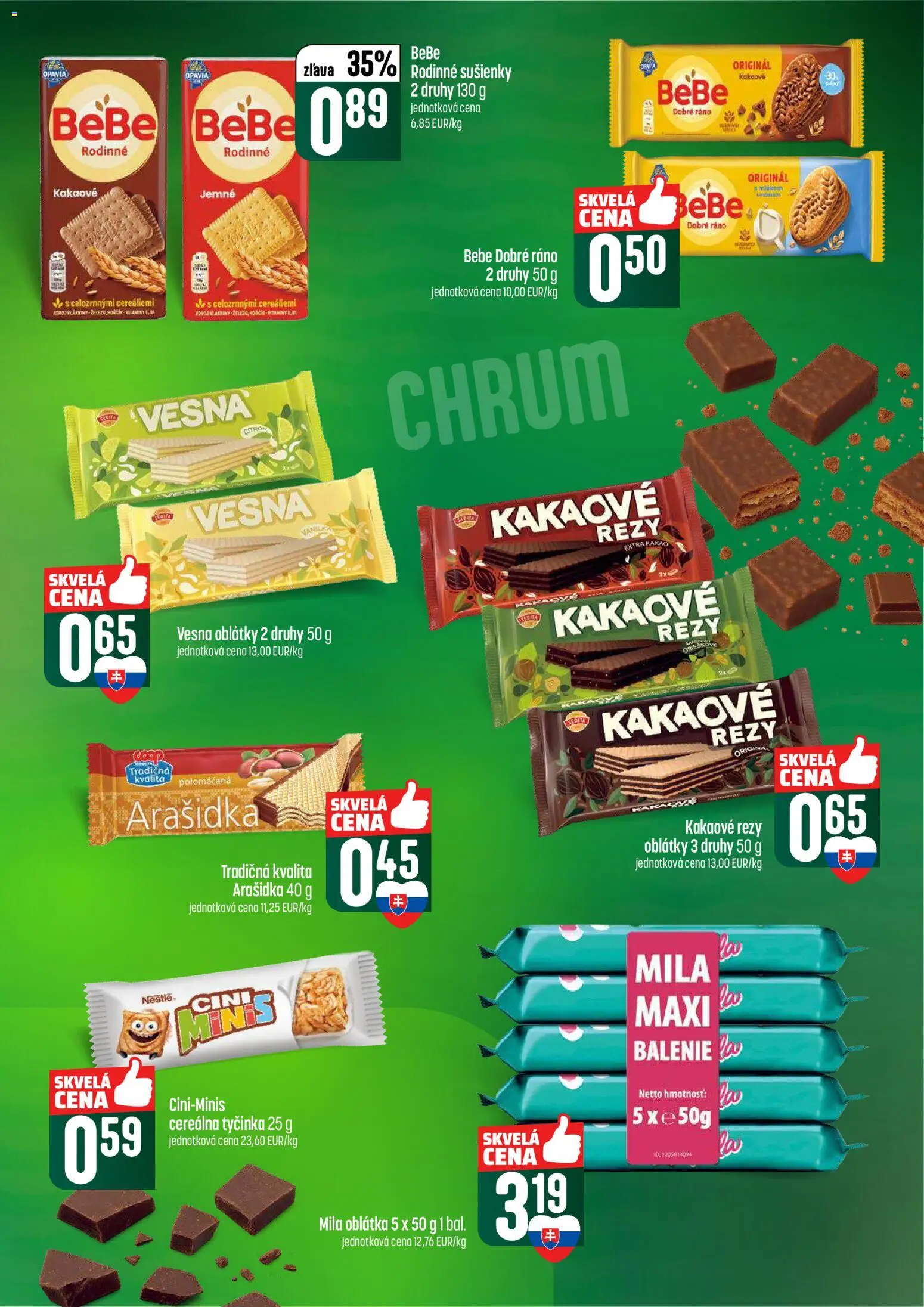 Nové COOP Jednota akcie – leták je platný od 12.02.2026 | Strana: 39 | Produkty: BeBe Dobré ráno, Mila, Kakao