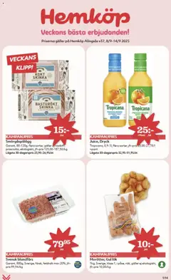 Hemköp - erbjudanden - Förhandsvisning av reklamblad från butik Hemköp aktuell från 08.09.2025