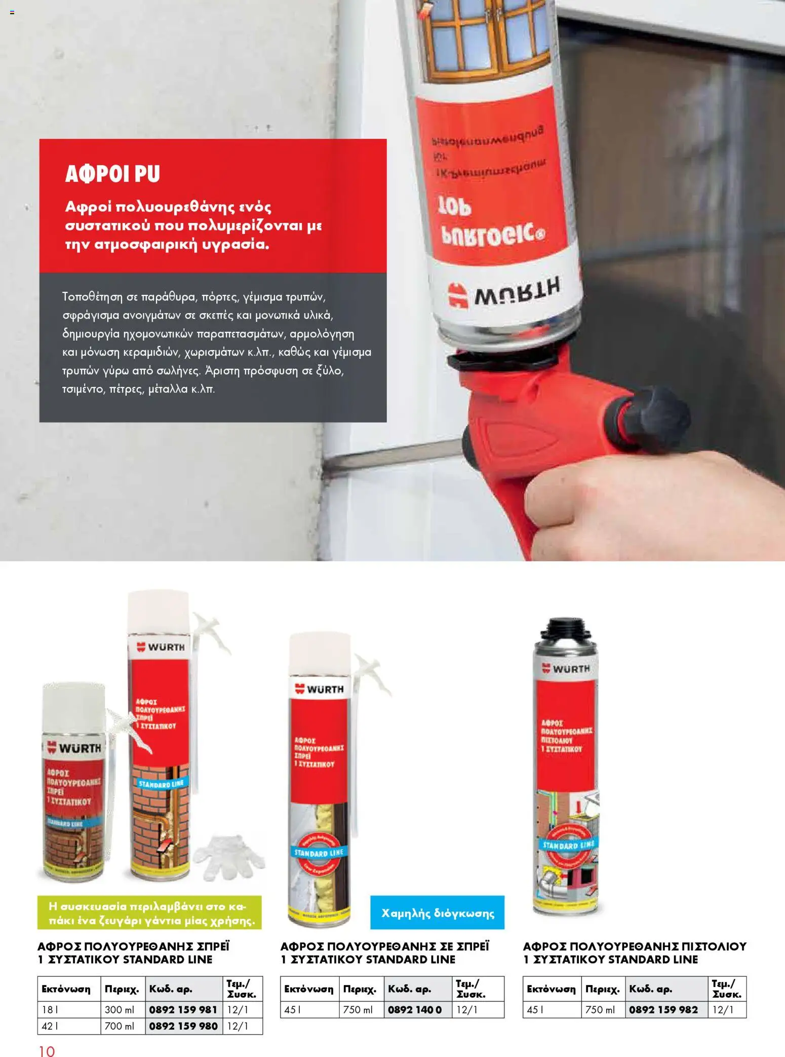 WURTH - Σφράγιση - Συγκόλληση - Μόνωση – σε ισχύ από 01.01.2026 | Σελίδα: 10