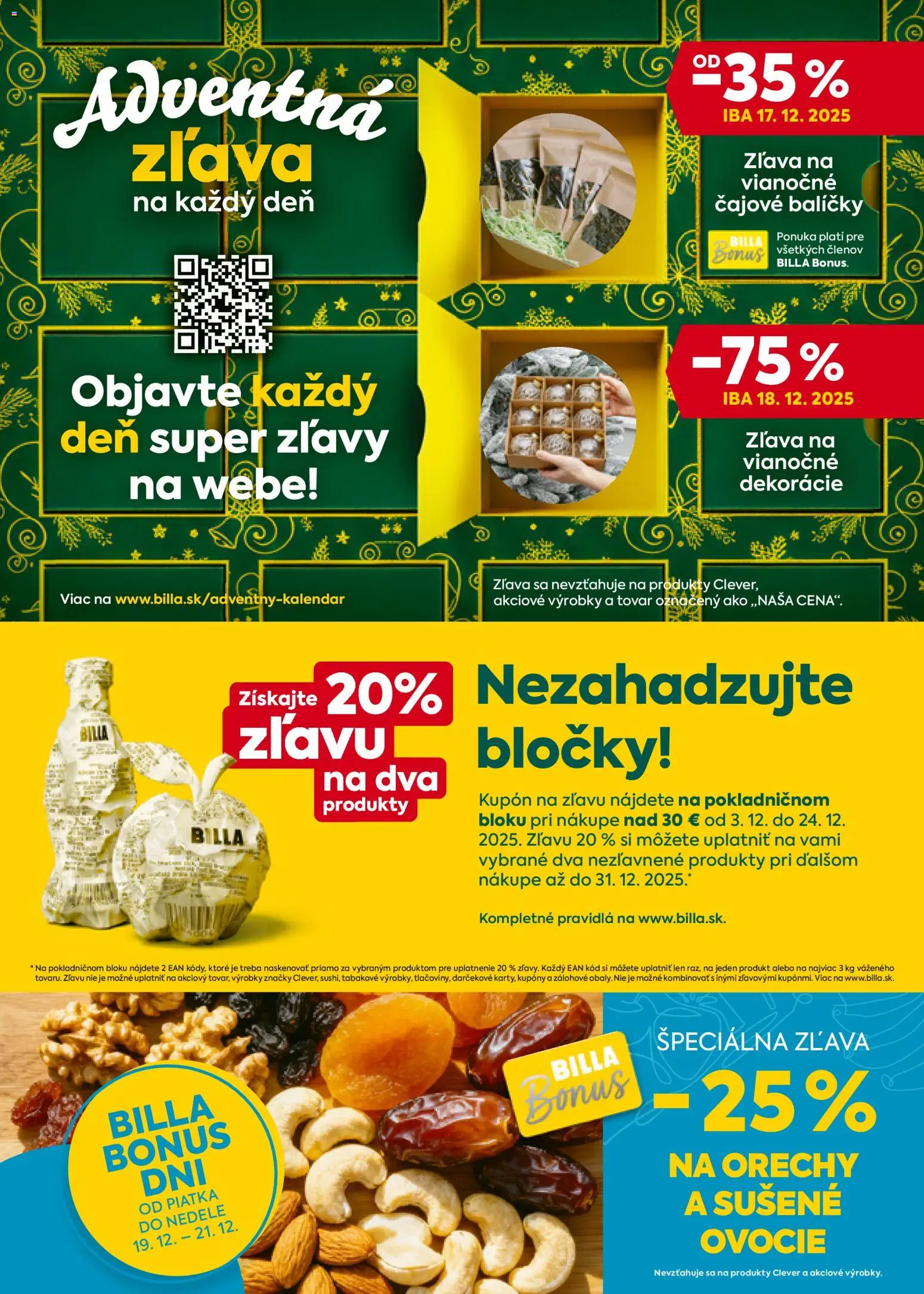 Nové Billa akcie – leták je platný od 17.12.2025 | Strana: 24 | Produkty: Orechy, Ovocie
