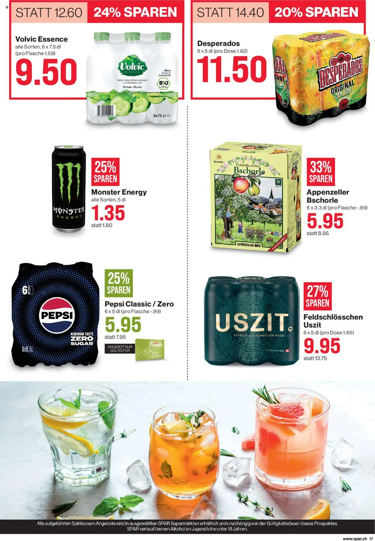 SPAR Aktionen – gültig ab 10.10.2025 | Seite: 17 | Produkte: Ridge, Mineralwasser, Bier, Zucker