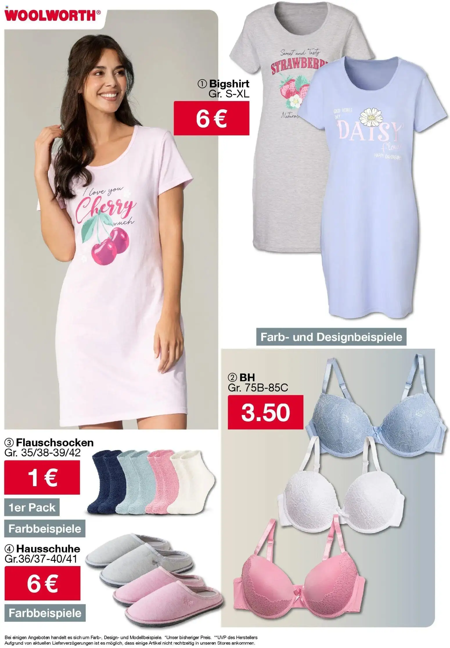 Woolworth - Woolworth: Wochenangebote gültig ab 01.01.2026 | Seite: 24 | Produkte: BH, Hausschuhe