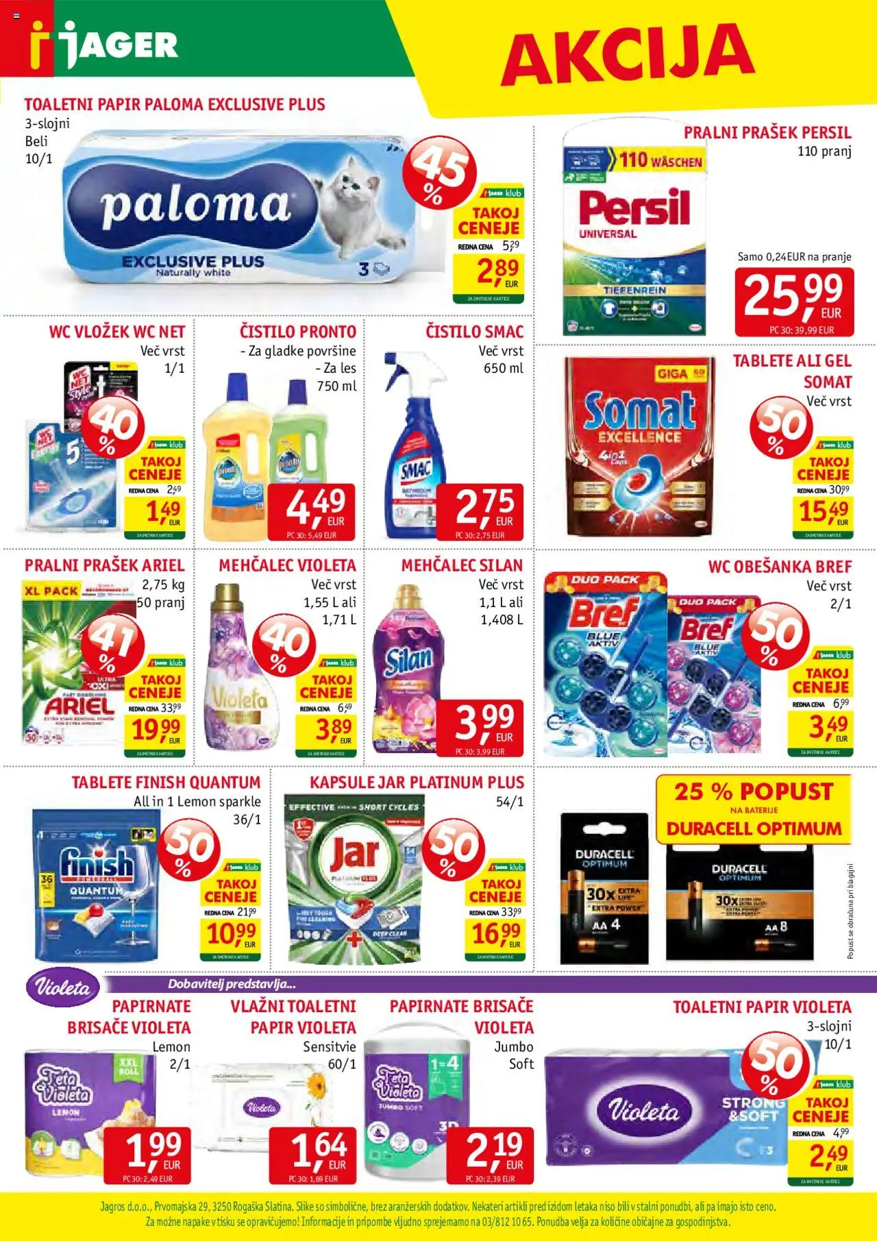 Novi Jager katalog ponudbe – veljaven od 22.10.2025 | Stran: 15 | Izdelki: Prašek, Mehčalec, Pralni prašek, Papirnate brisače