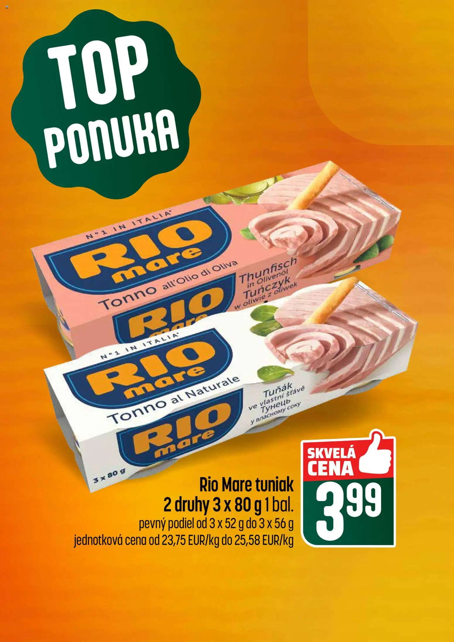 Nové COOP Jednota akcie – leták je platný od 26.02.2026 | Strana: 4 | Produkty: Tuniak, Rio Mare