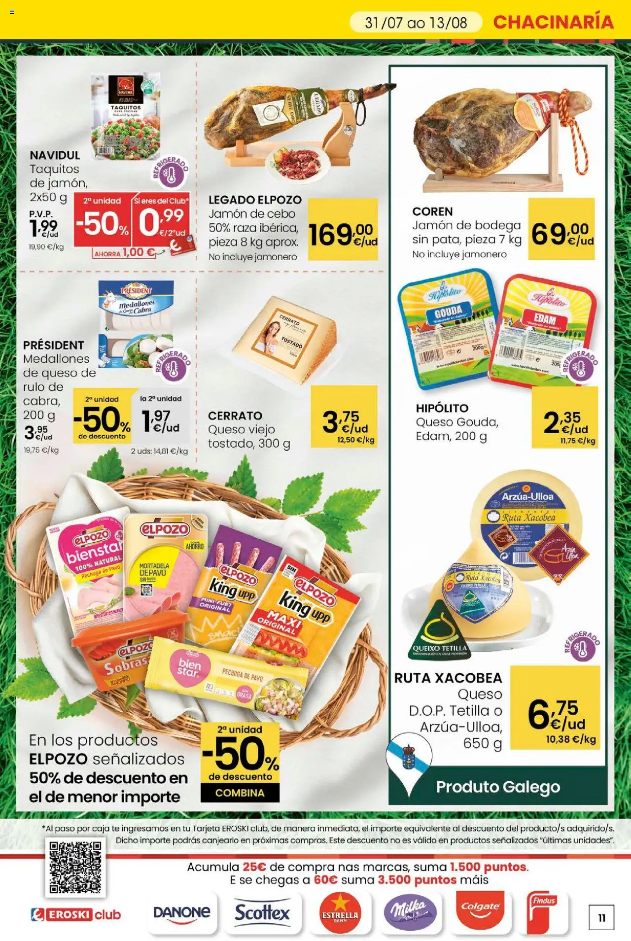 Eroski - Ofertons para conquistarte │ válido desde el 31.07.2025 | Página: 11 | Productos: Medallones, Té, Mortadela, Caja