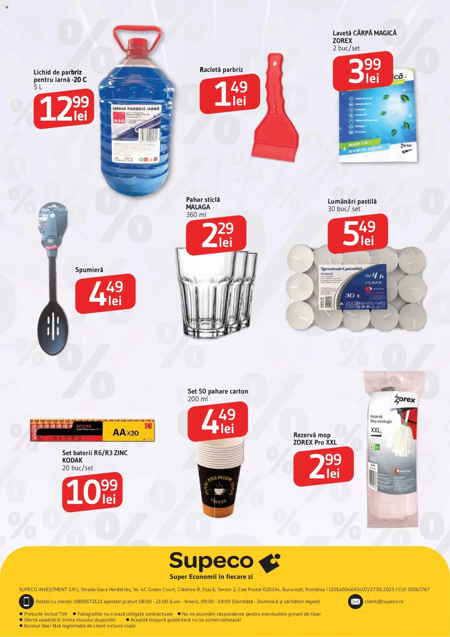 Noul catalog Supeco – valabil de la 15.01.2026 | Pagină: 8 | Produse: Pahare, Mop, Baterii