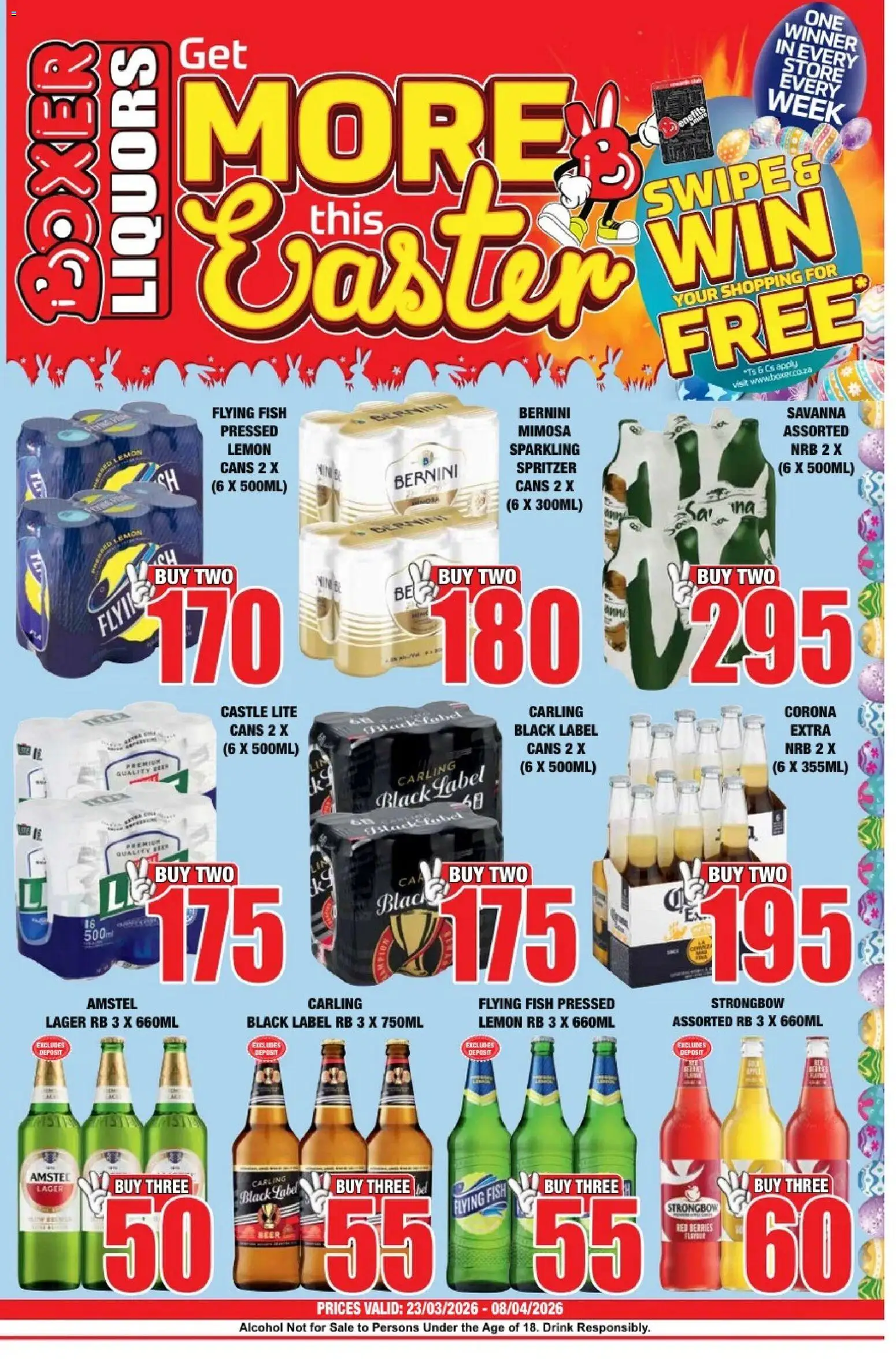 New Boxer catalogue – valid from 23.03.2026 | Page: 1 | Products: Cider, Beer, Fish, Lemon