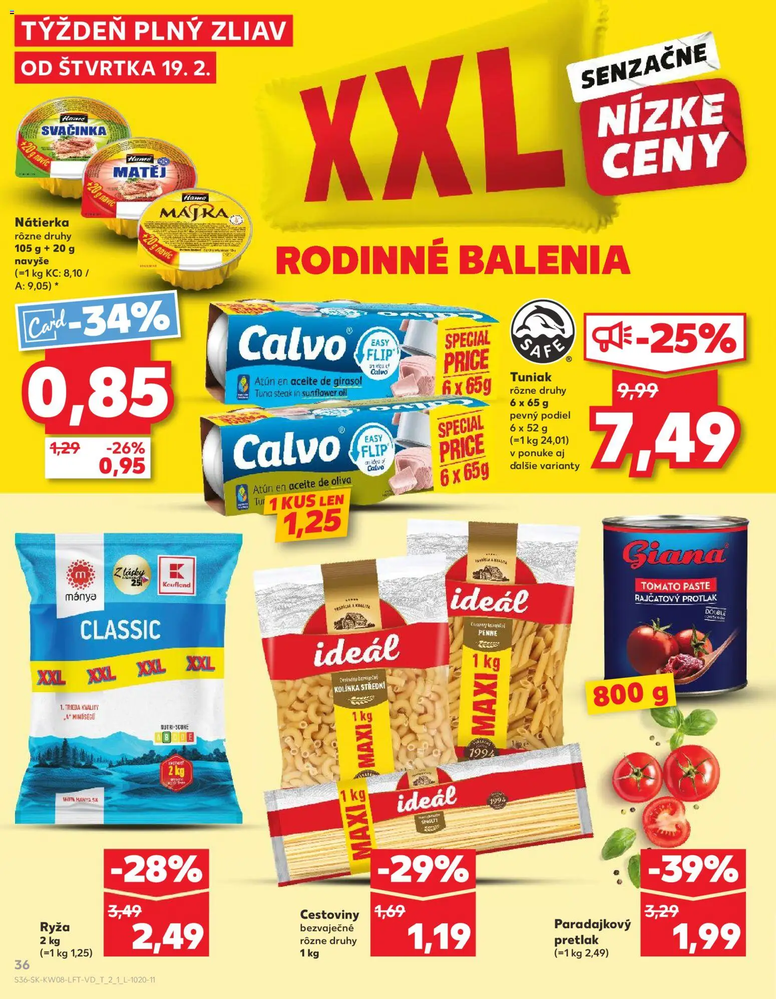 Kaufland SK akciós ujság - amely érvényes a következő dátumtól: 19.02.2026 | Oldal: 36