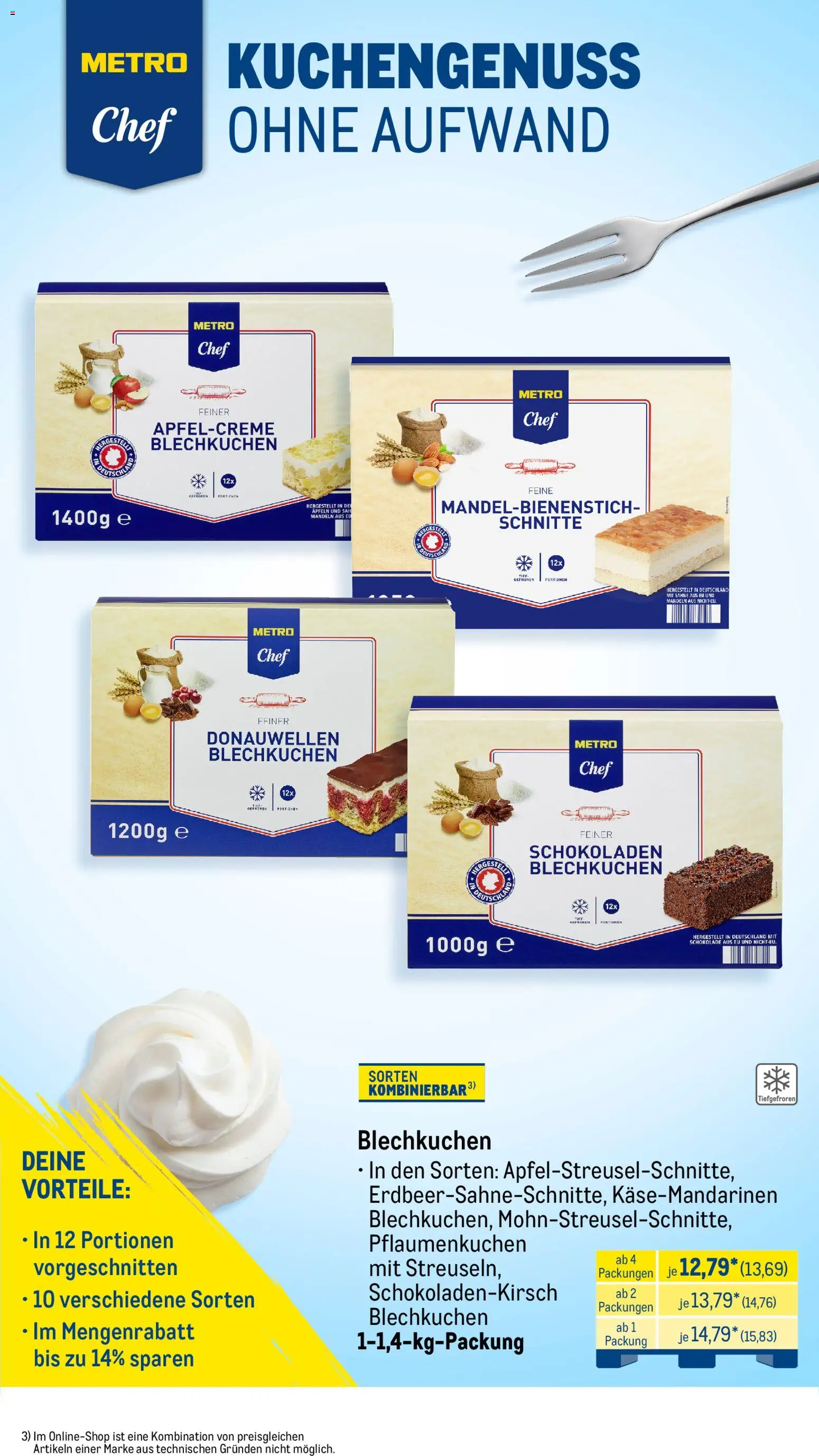 Metro Monats-Menü – gültig ab 01.03.2026 | Seite: 19 | Produkte: Schokolade, Mandeln, Sahne