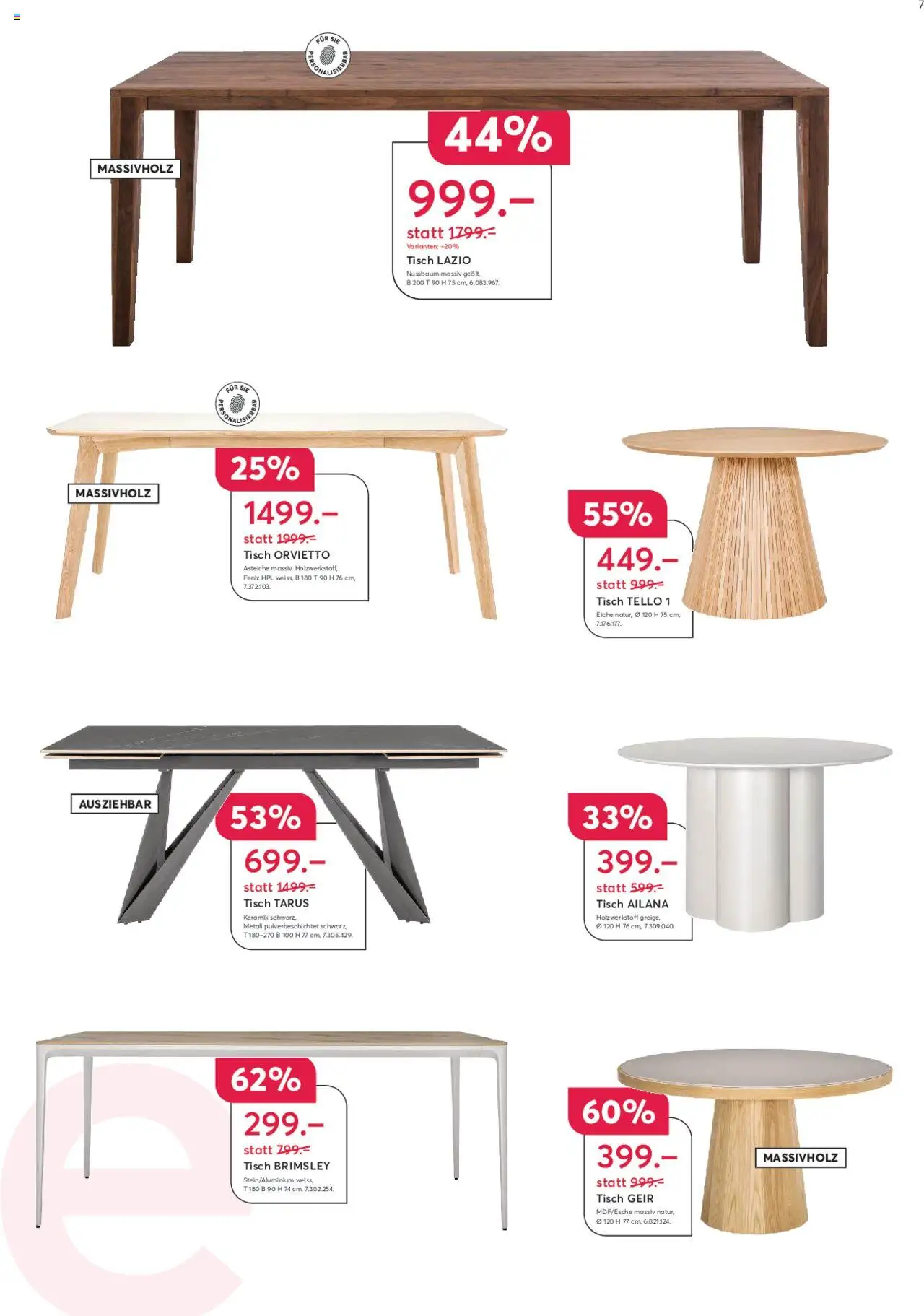 Livique Sale ab 20.06.2025 | Seite: 7 | Produkte: Tisch