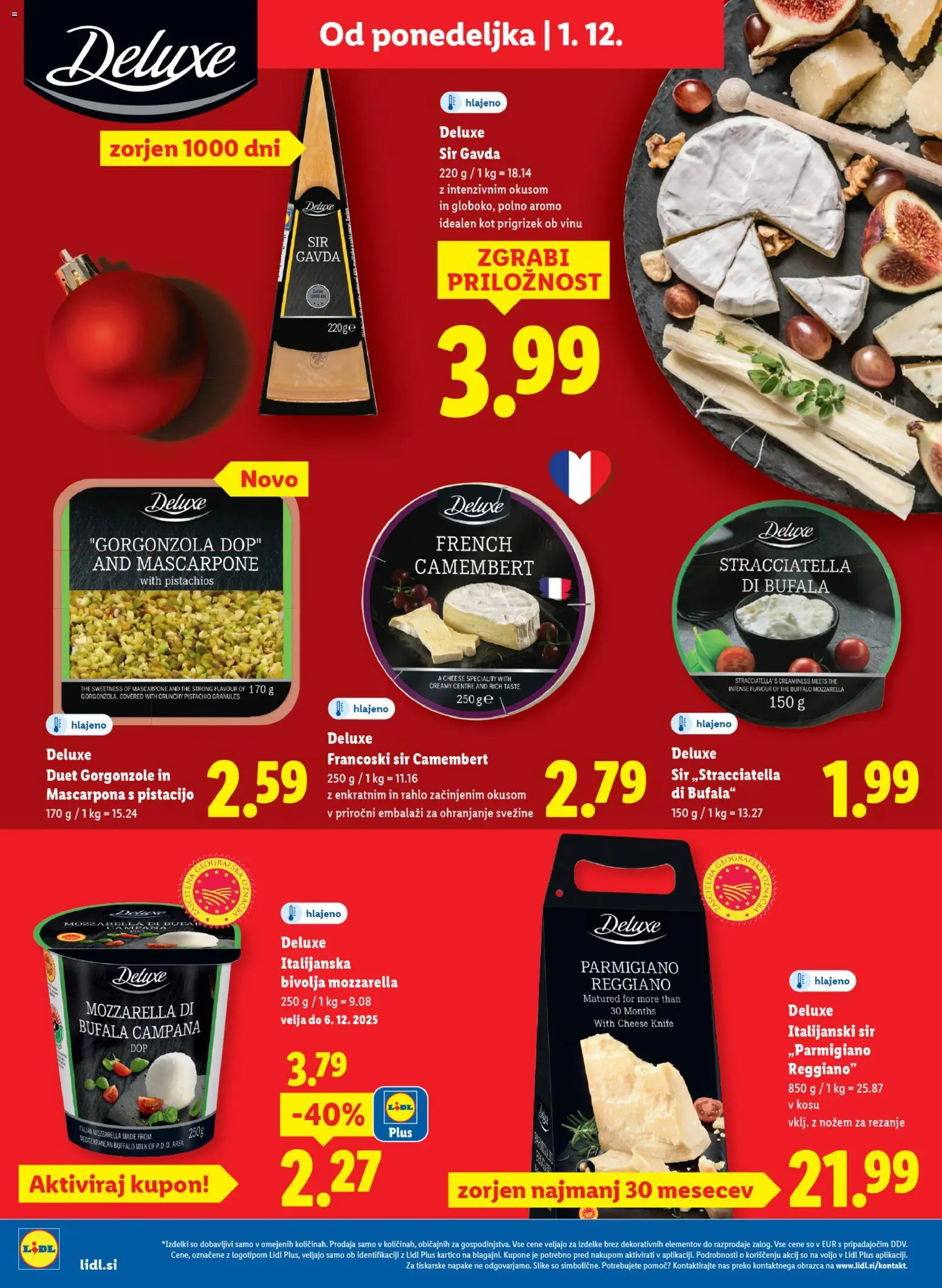 Novi Lidl katalog ponudbe – veljaven od 27.11.2025 | Stran: 44 | Izdelki: Sir