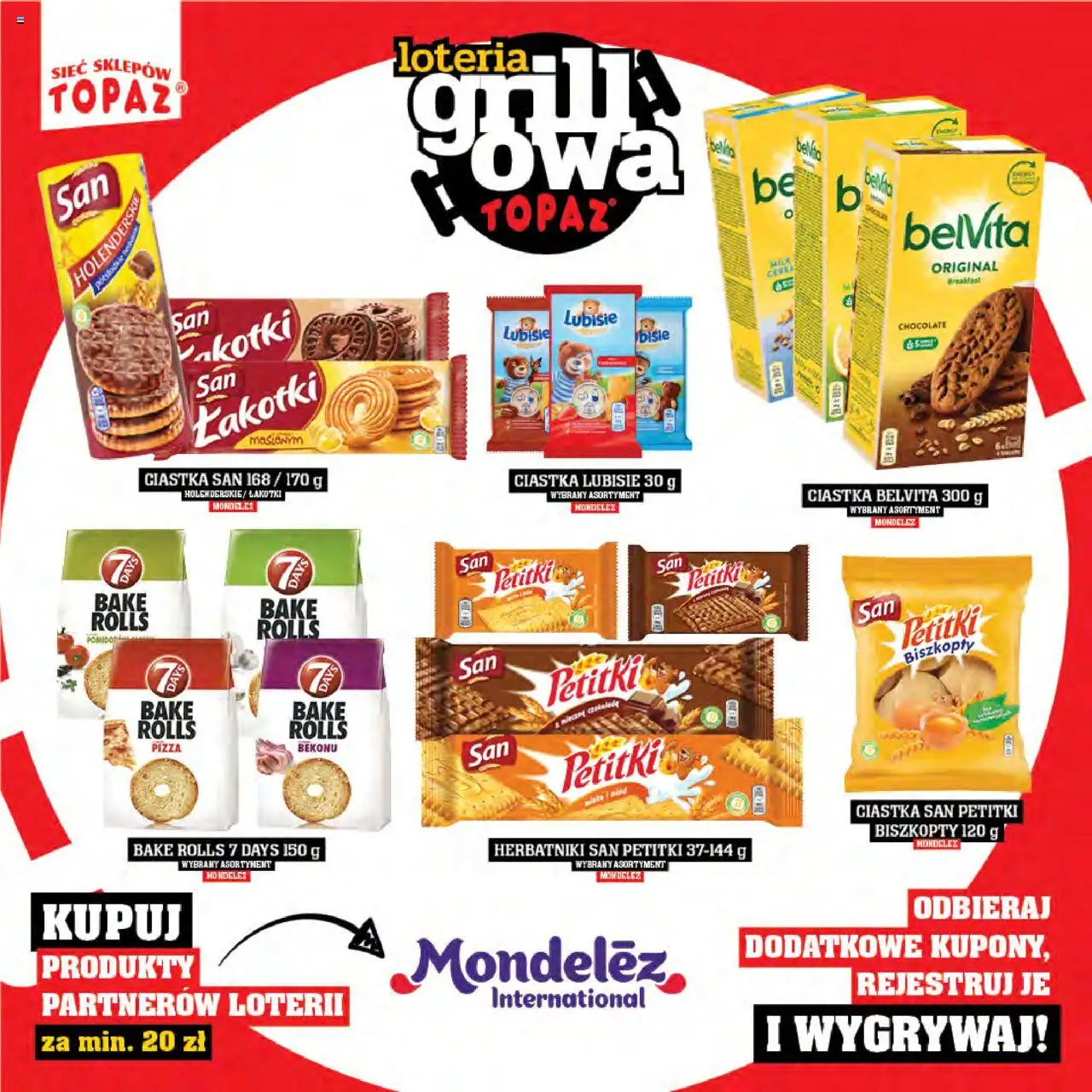 Topaz Gazetka - Katalog produktów Loteria Grillowa od 25.04.2025 | Strona: 46 | Produkty: Belvita, Herbatniki, Mleko, Czekolada