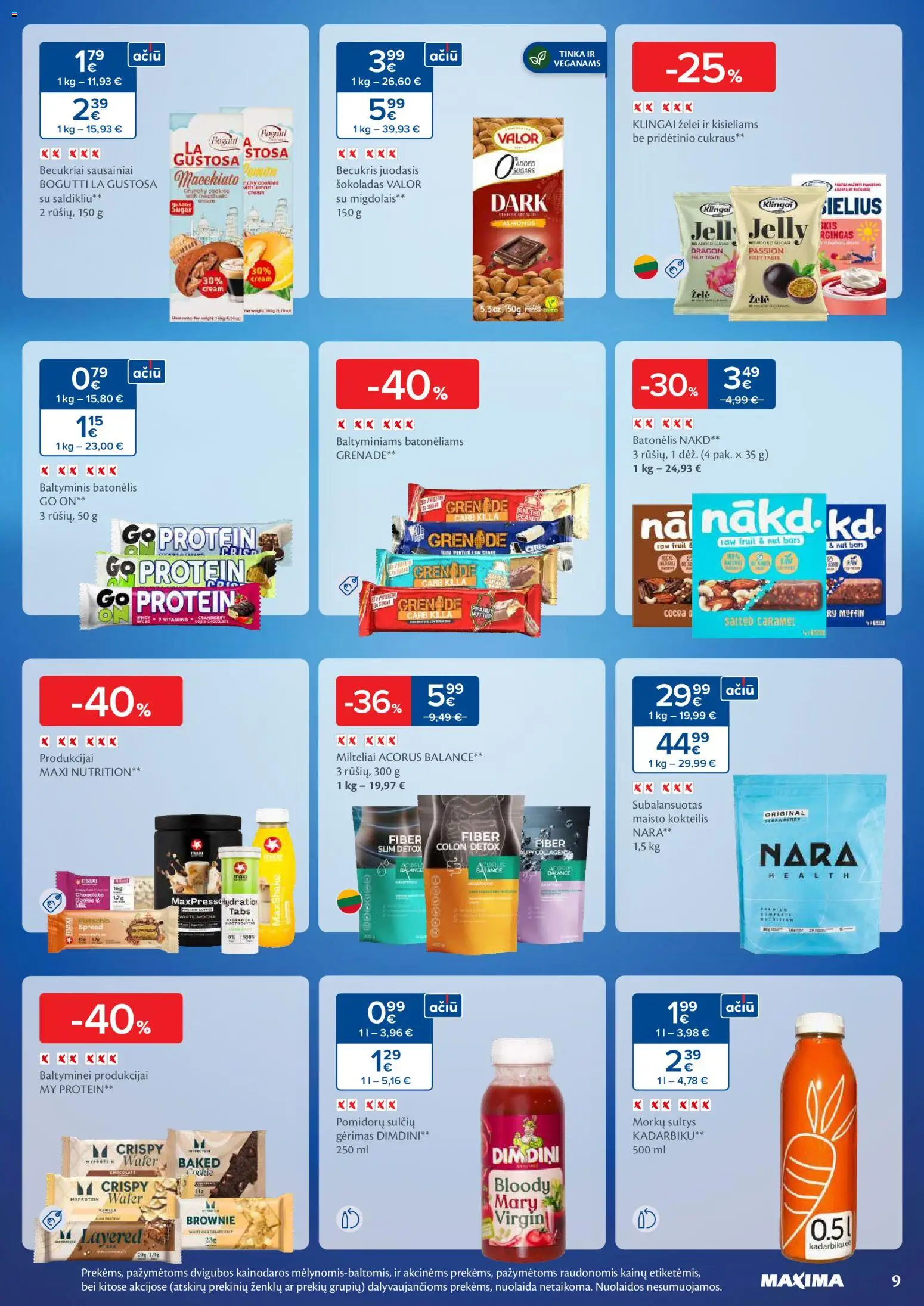MAXIMA akcijos nuo 13.01.2026 | Puslapis: 9 | Prekių: Sausainiai, Šokoladas, Sultys