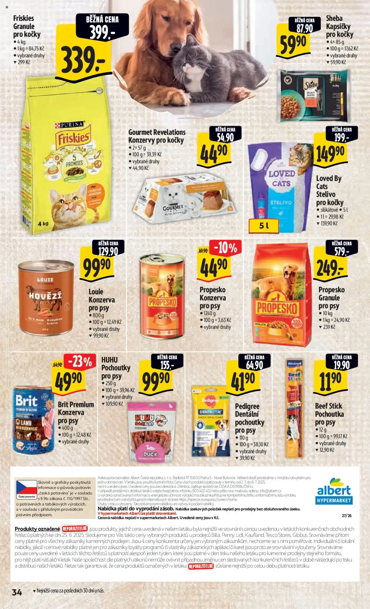 Albert leták - Hypermarket od 02.07.2025 | Strana: 41 | Produkty: Gourmet, Granule pro psy, Granule pro kočky, Pochoutka pro psy