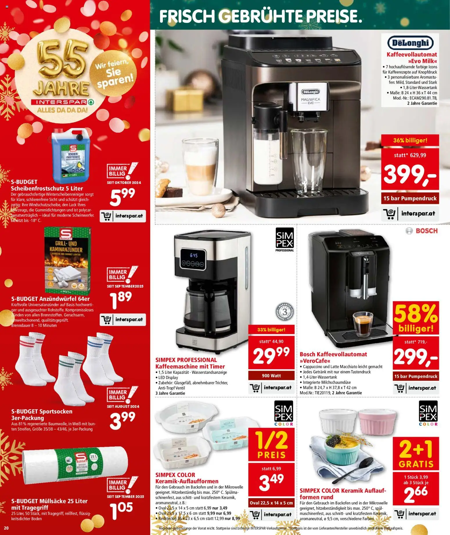 Interspar Flugblatt - Salzburg gültig ab 18.12.2025 | Seite: 20 | Produkte: Mikrowelle, Grill, Kaffeemaschine