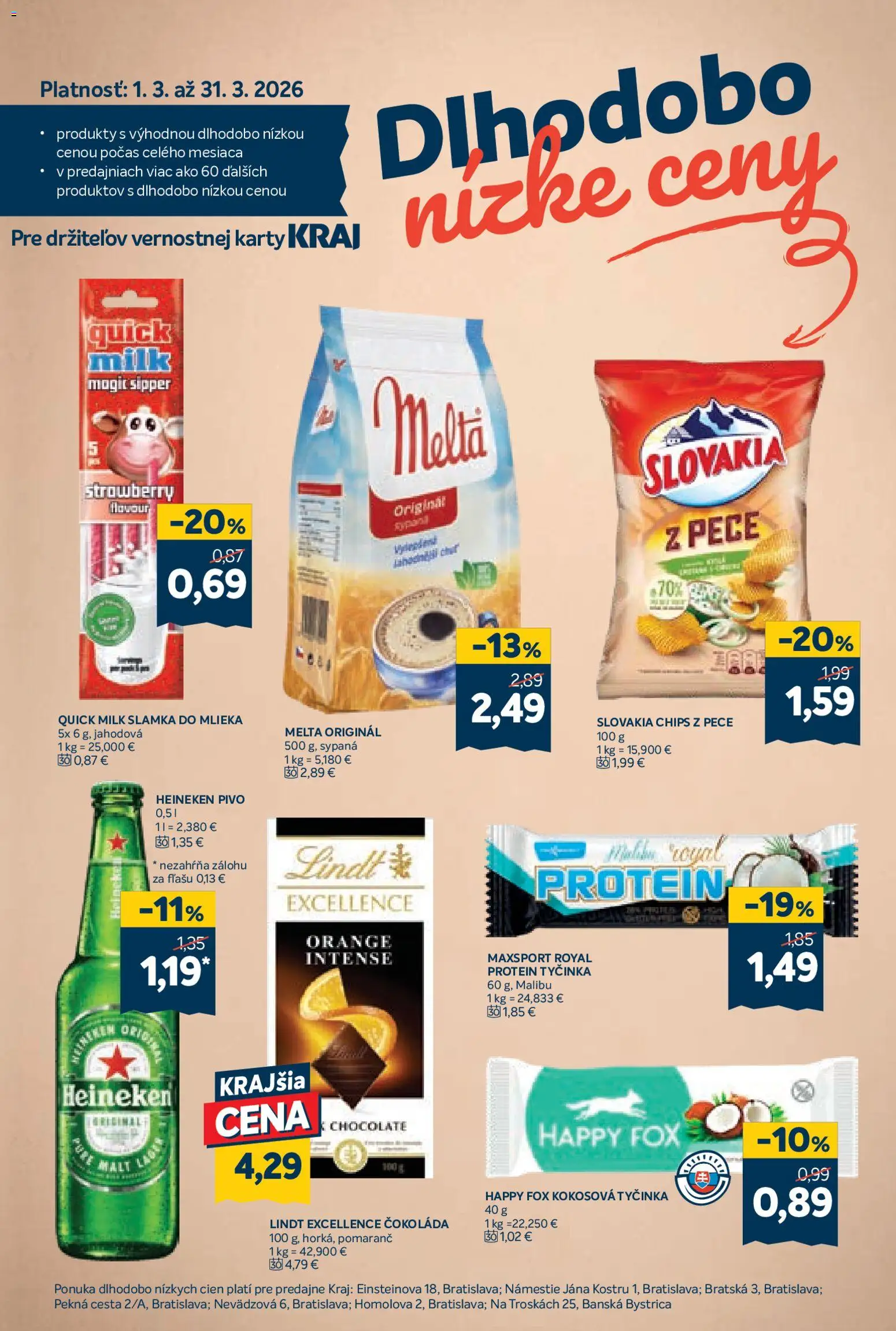 Nové Kraj akcie – leták je platný od 12.03.2026 | Strana: 15 | Produkty: Pivo, Lindt, Čokoláda, Malibu