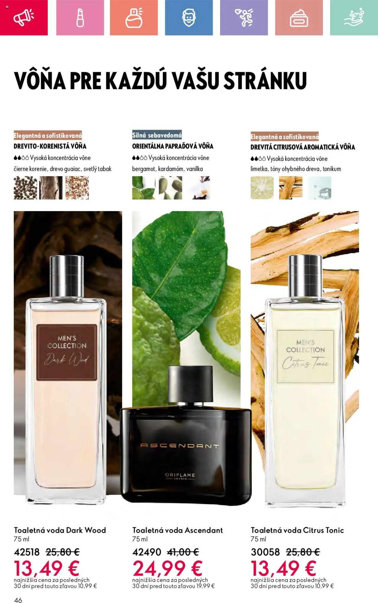 Katalóg Oriflame 12 2025 │ platný od 17.08.2025 | Strana: 46 | Produkty: Toaletná voda, Voda