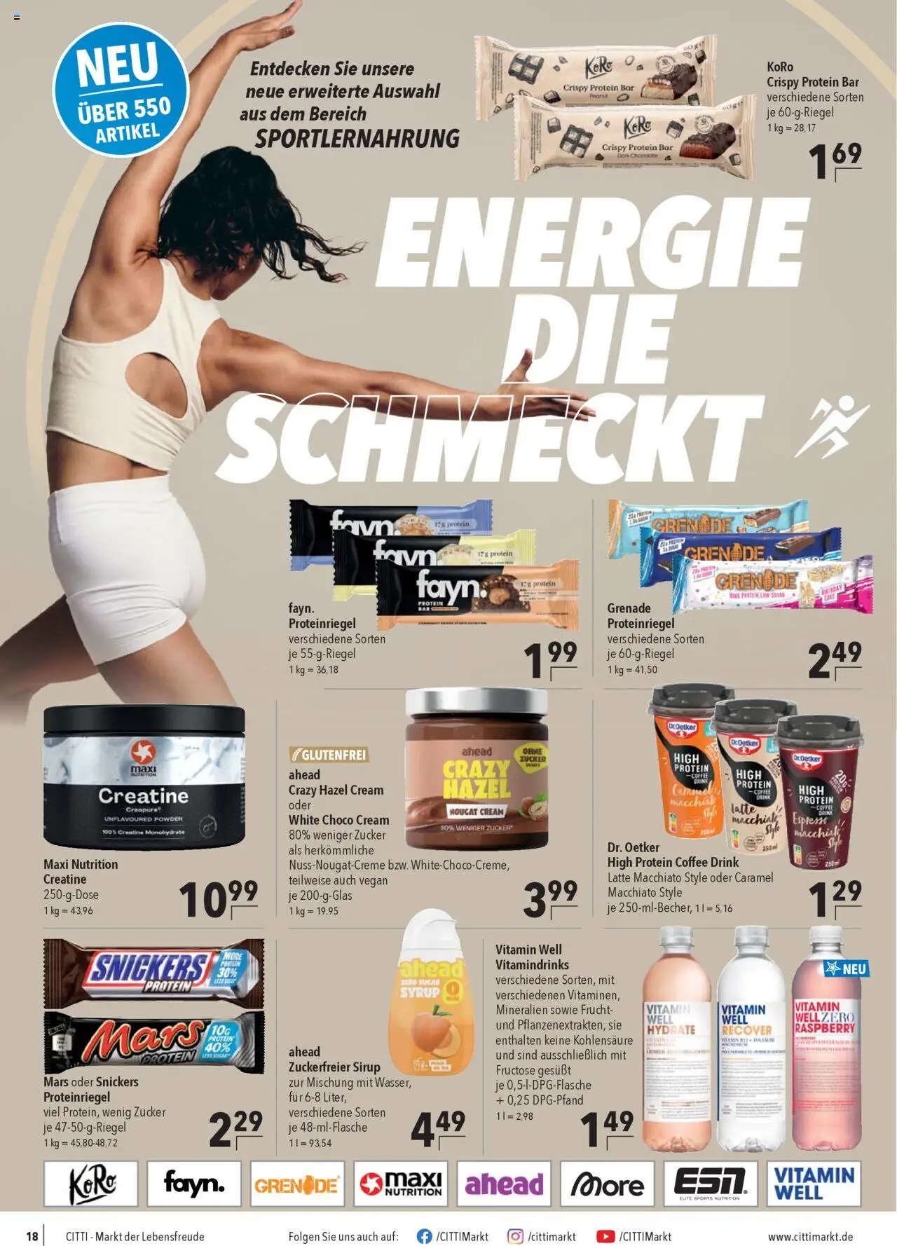 CITTI Markt Prospekt 	 – gültig ab 24.09.2025 | Seite: 18 | Produkte: Sirup, Snickers, Mars, Zucker