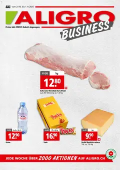 Aligro Aktionen Businesskunden - Schlieren, Gossau SG, Frauenfeld, Rapperswil-Jona, Sargans, Bern, Brüttisellen, Pratteln, Emmen, Spreitenbach ab 27.10.2025 gültig