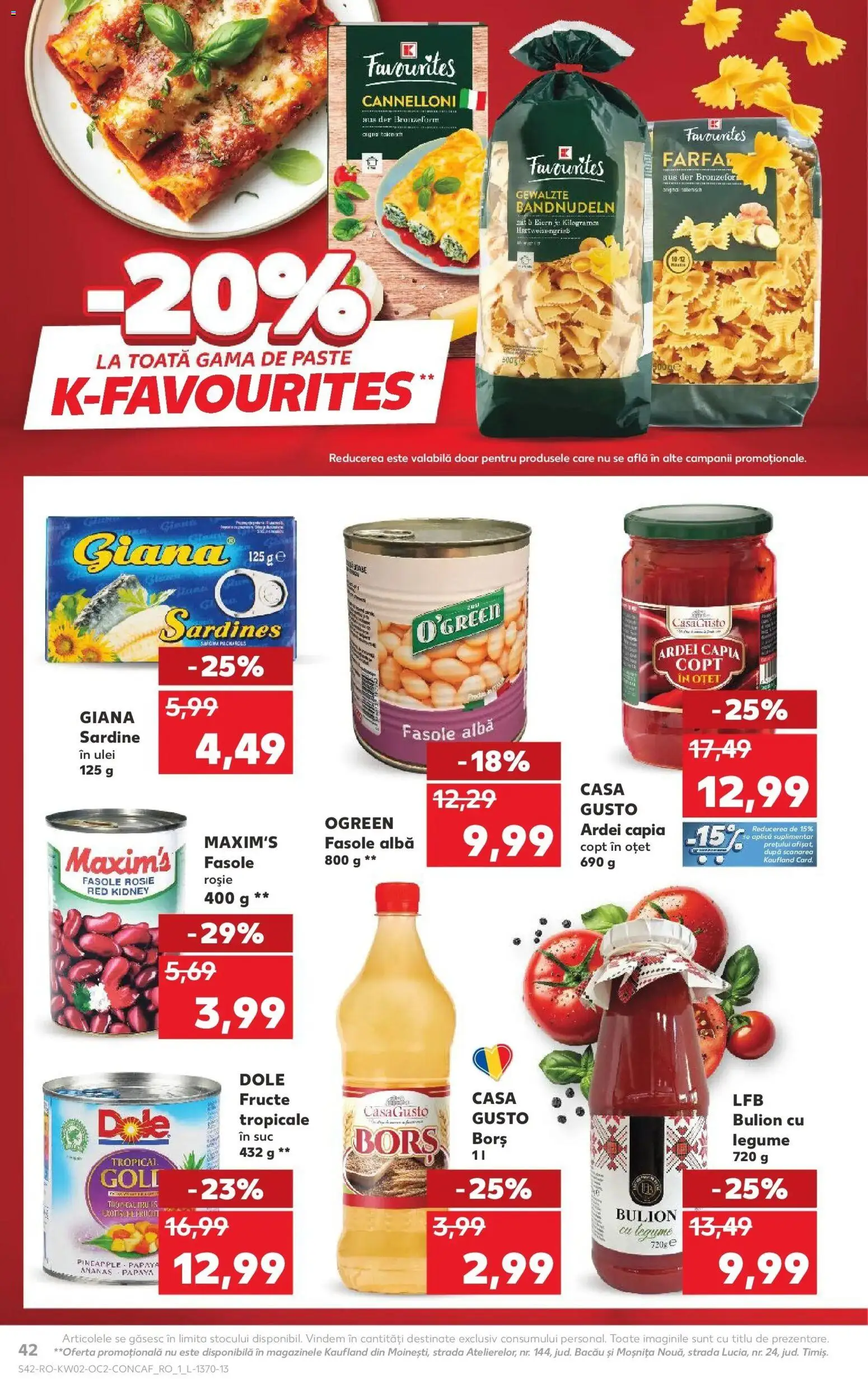Noul catalog Kaufland – valabil de la 07.01.2026 | Pagină: 42 | Produse: Borș, Ardei, Ulei, Oțet