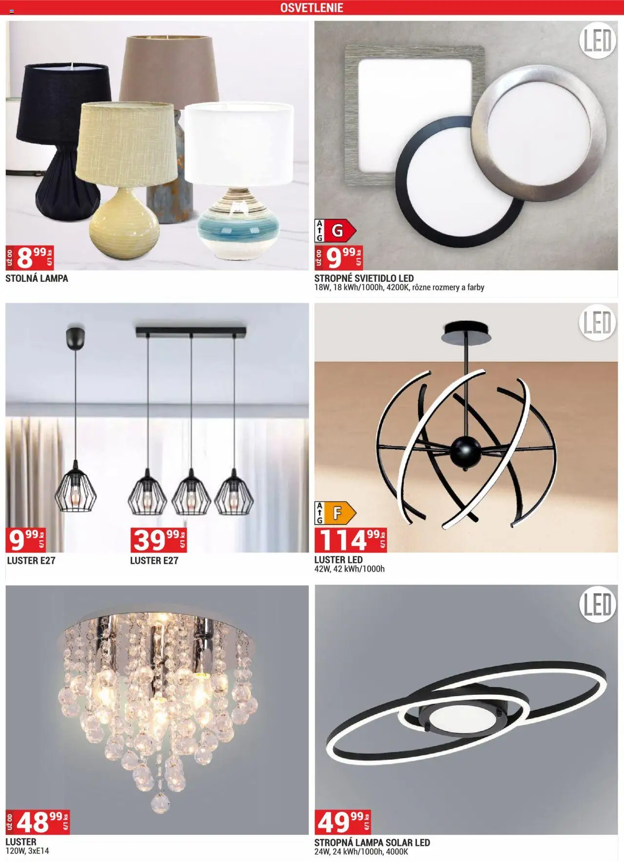 Merkury Market leták │ platný od 01.08.2025 | Strana: 21 | Produkty: Osvetlenie, Lampa, Stropné svietidlo, Stolná lampa