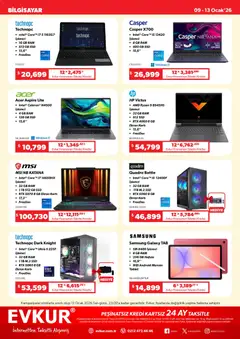 09.01.2026 tarihinden itibaren geçerli olan Evkur kataloğu önizlemesi | Sayfa: 6 | Ürünler: Tablet, Bilgisayar, Ocak