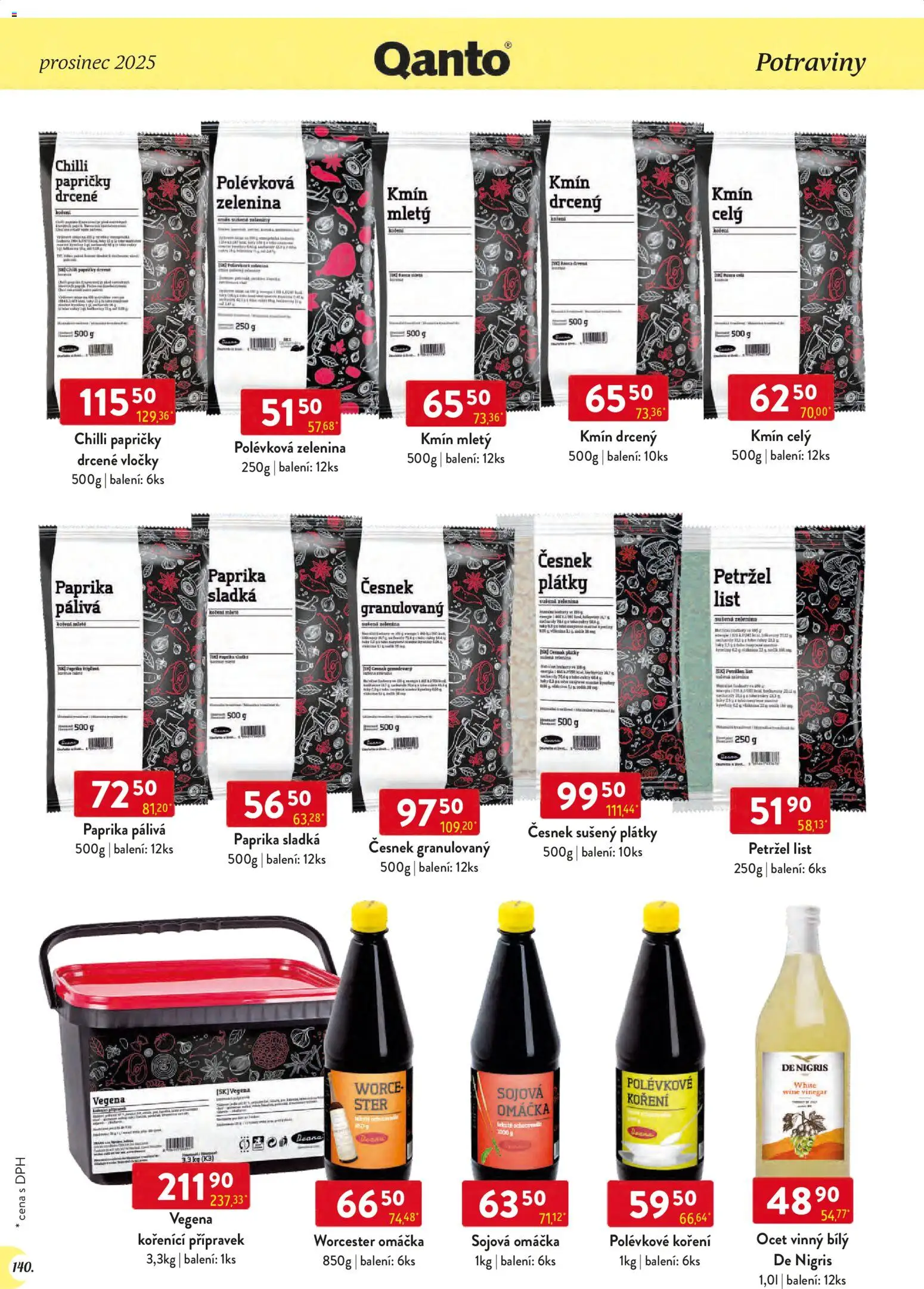 Astur & Qanto leták - Velkoobchod 12/2025 od 01.12.2025 | Strana: 140 | Produkty: Chilli papričky, Petržel, Česnek, Potraviny