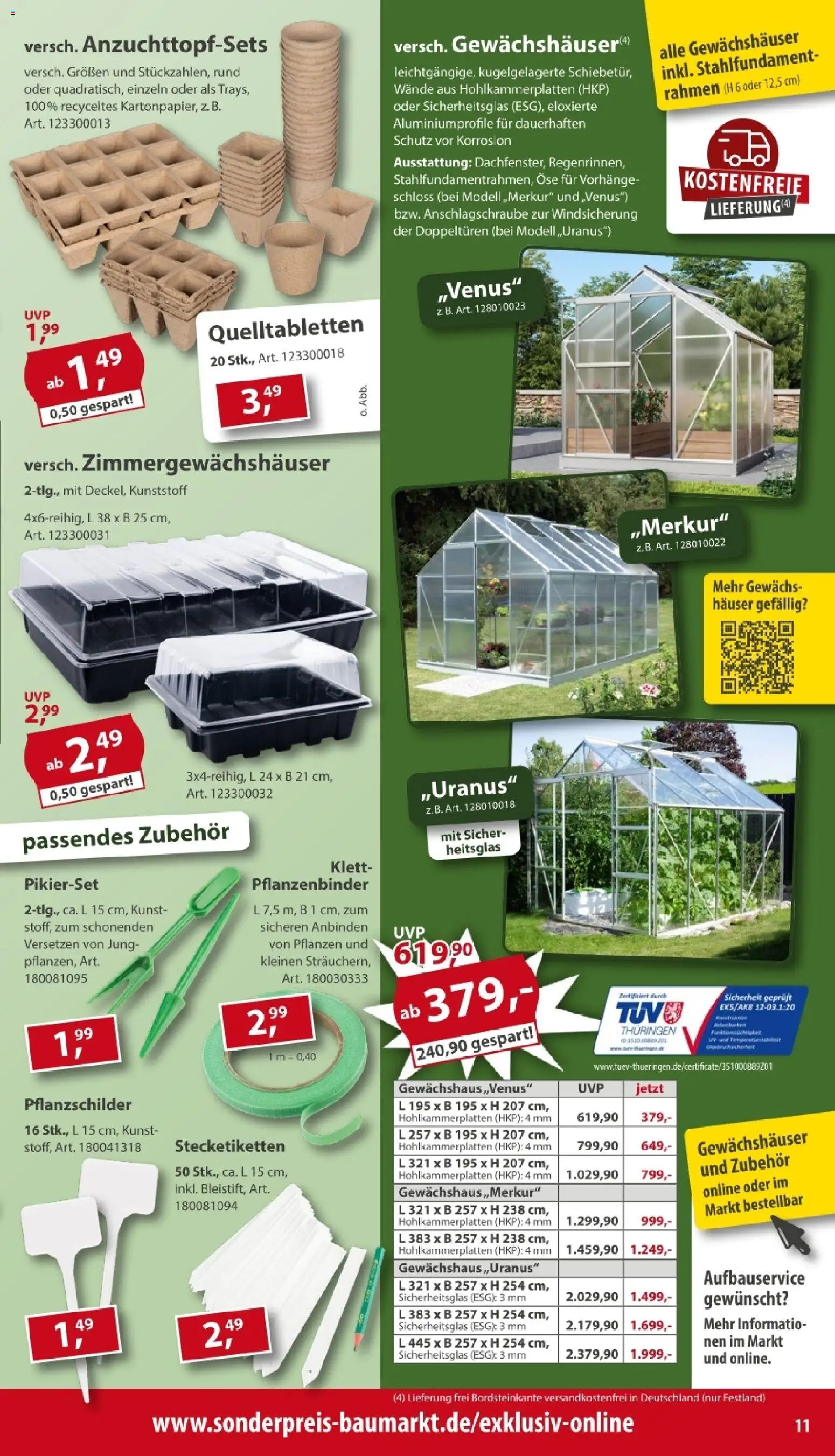 Sonderpreis Baumarkt Prospekt 	 – gültig ab 03.01.2026 | Seite: 11