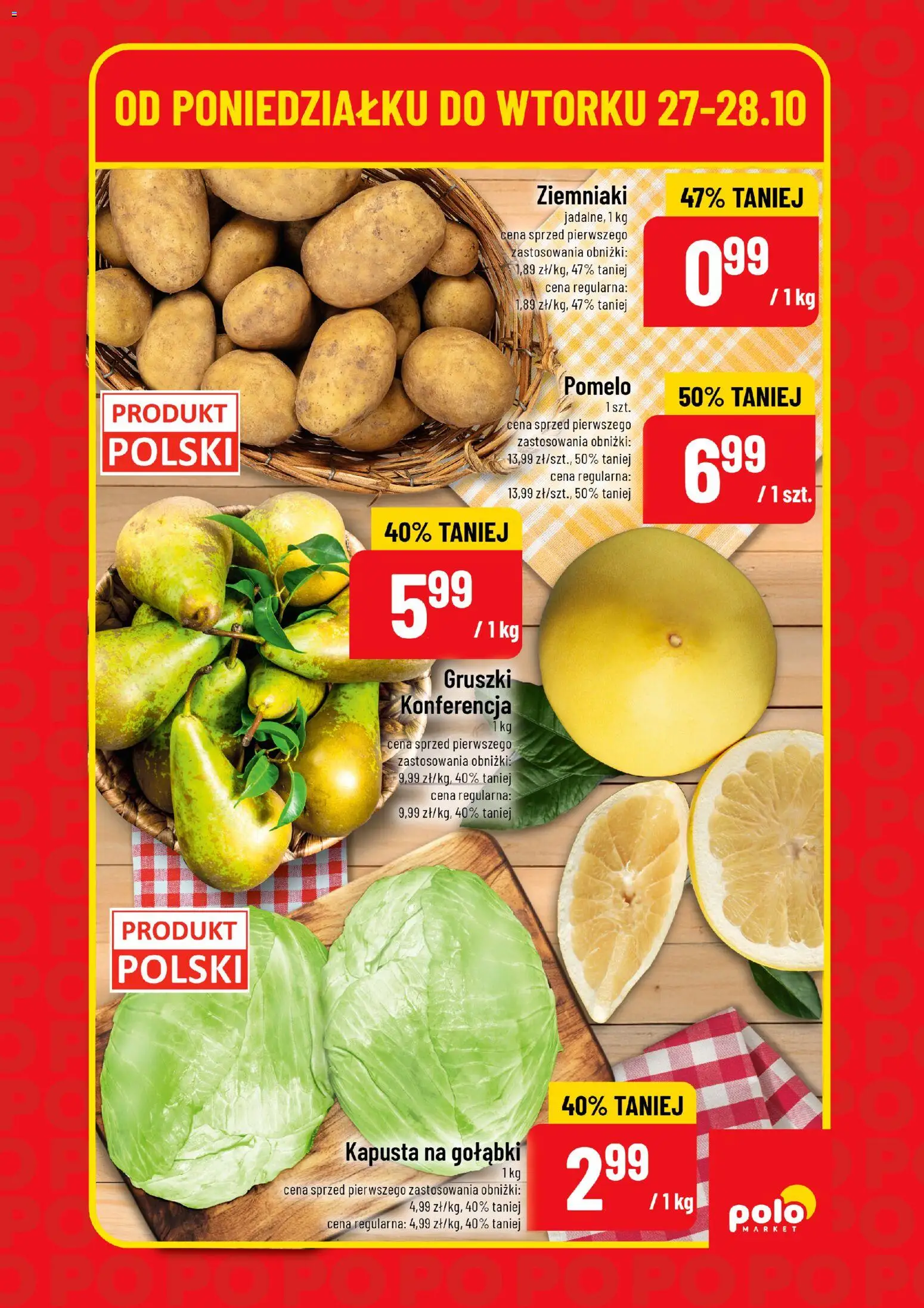 POLOmarket Gazetka - Super Hity od 27.10.2025 | Strona: 3 | Produkty: Kapusta, Pomelo, Ziemniaki