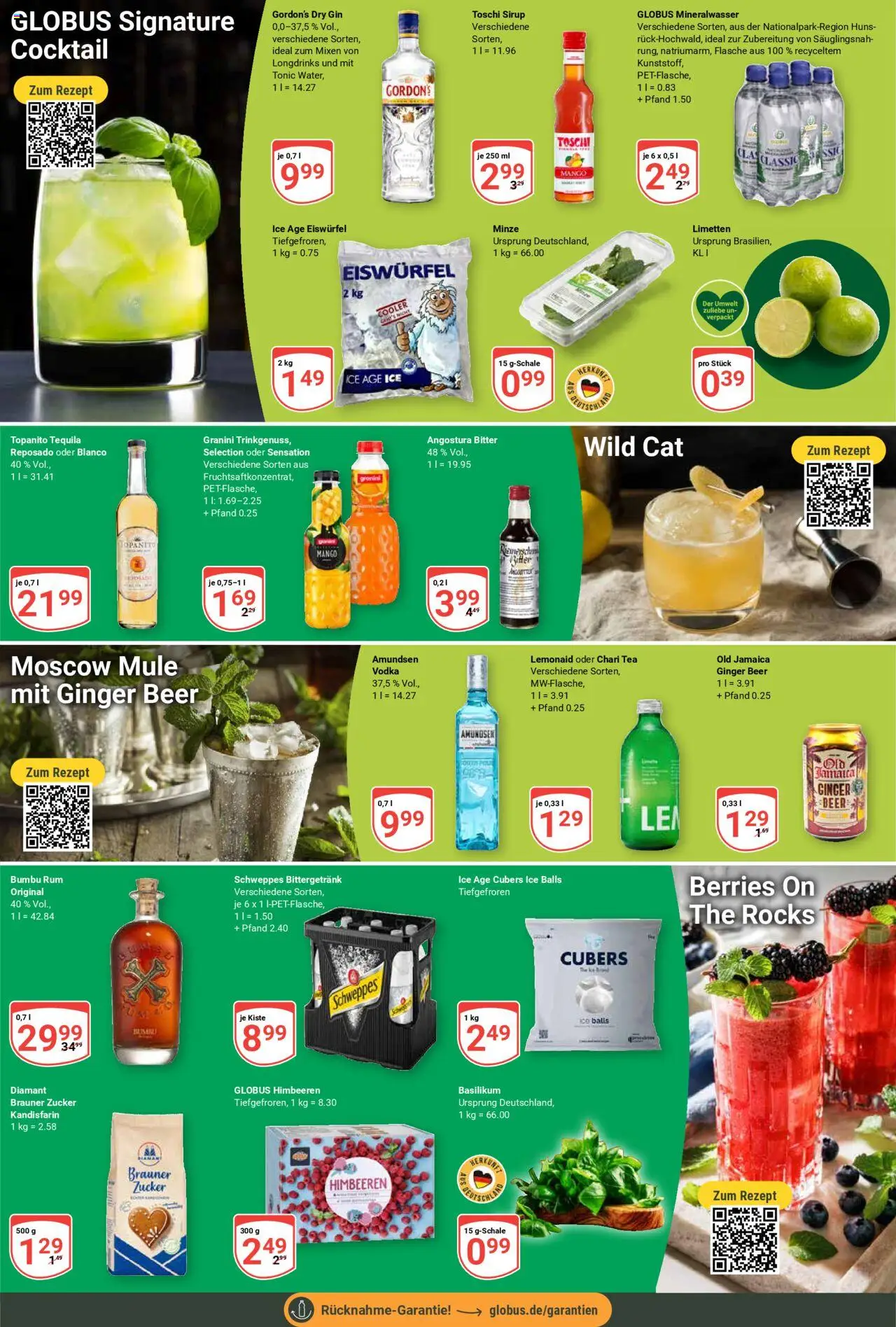 Globus Prospekt 	 - gültig ab dem 02.06.2025 | Seite: 31 | Produkte: Himbeeren, Mineralwasser, Granini, Gin