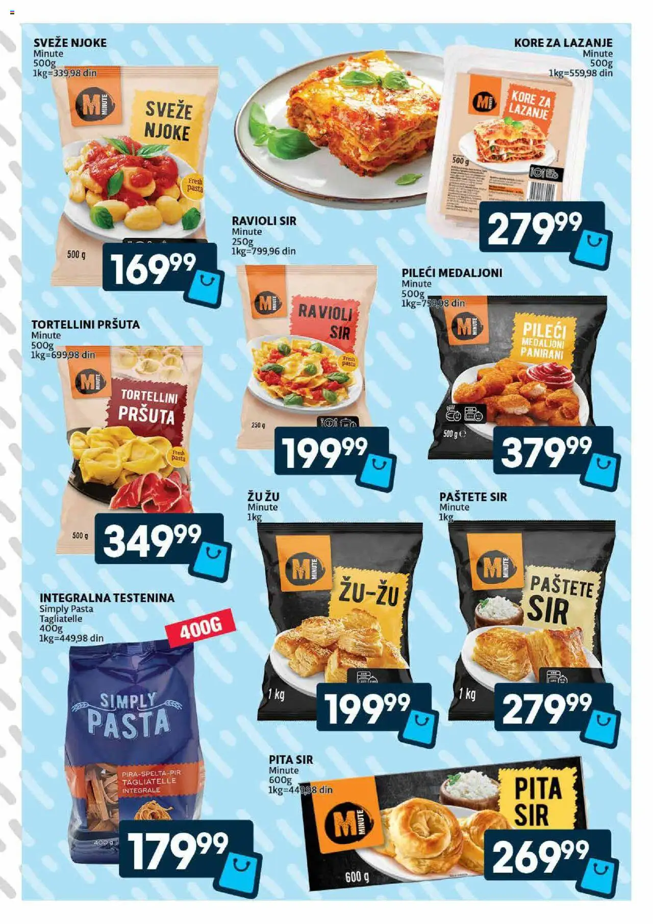 Idea katalog - važi od 24.07.2025 | Strana: 5 | Proizvode: Njoke, Tagliatelle, Lazanje, Pita