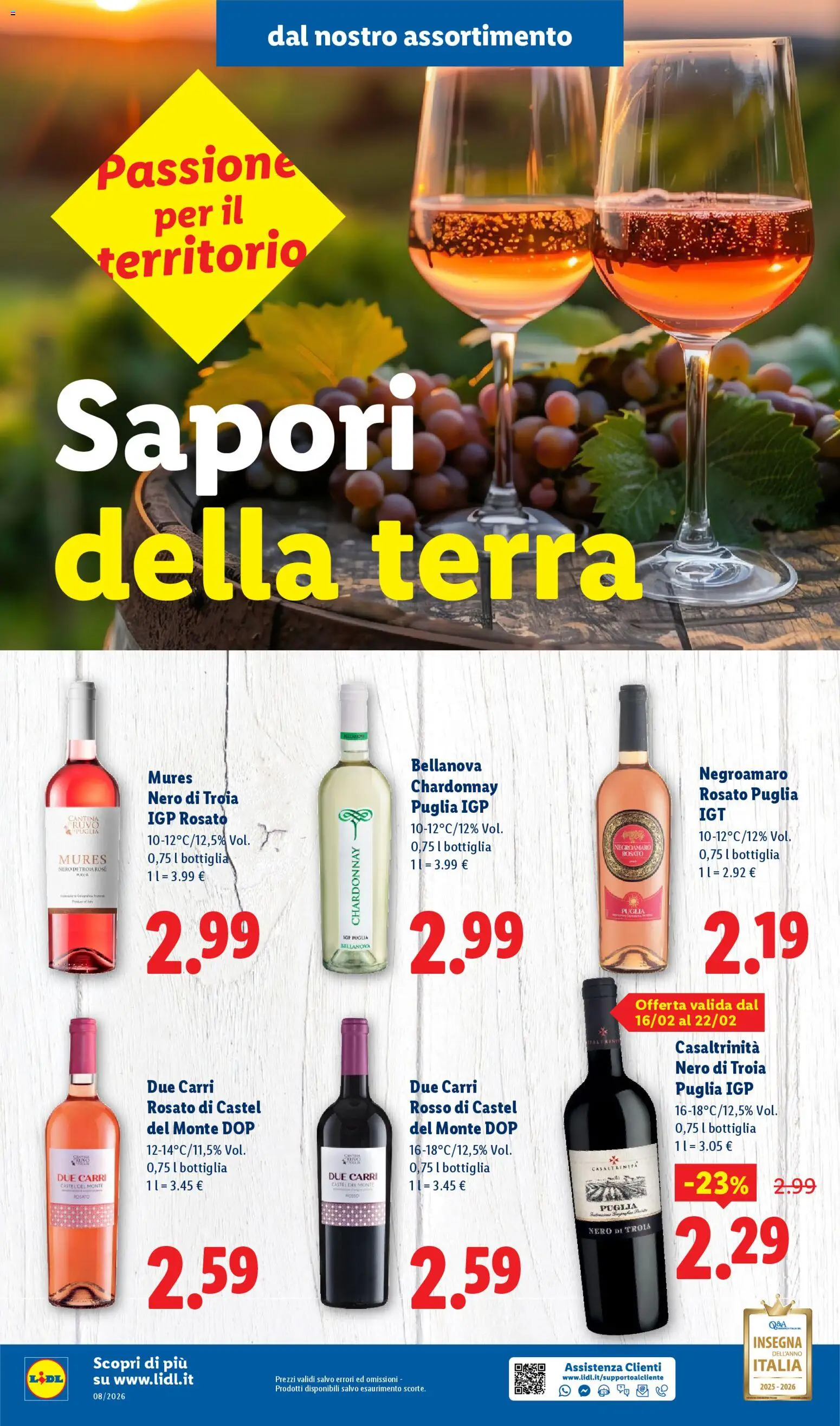 Volantino Lidl del 16.02.2026 | Pagina: 6 | Prodotti: Bottiglia, Terra